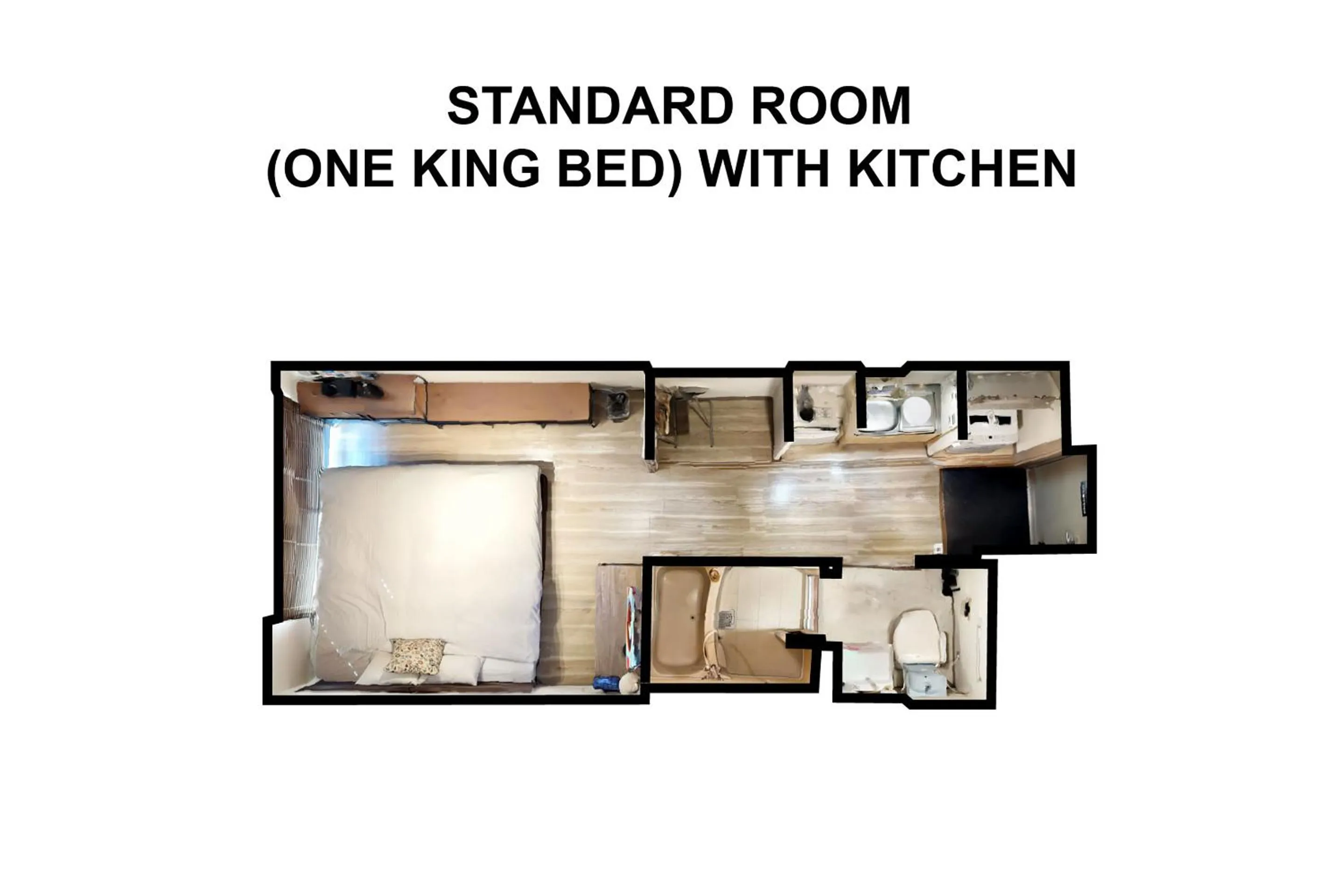 Floor plan, Bed in goom Hotel Nakasu