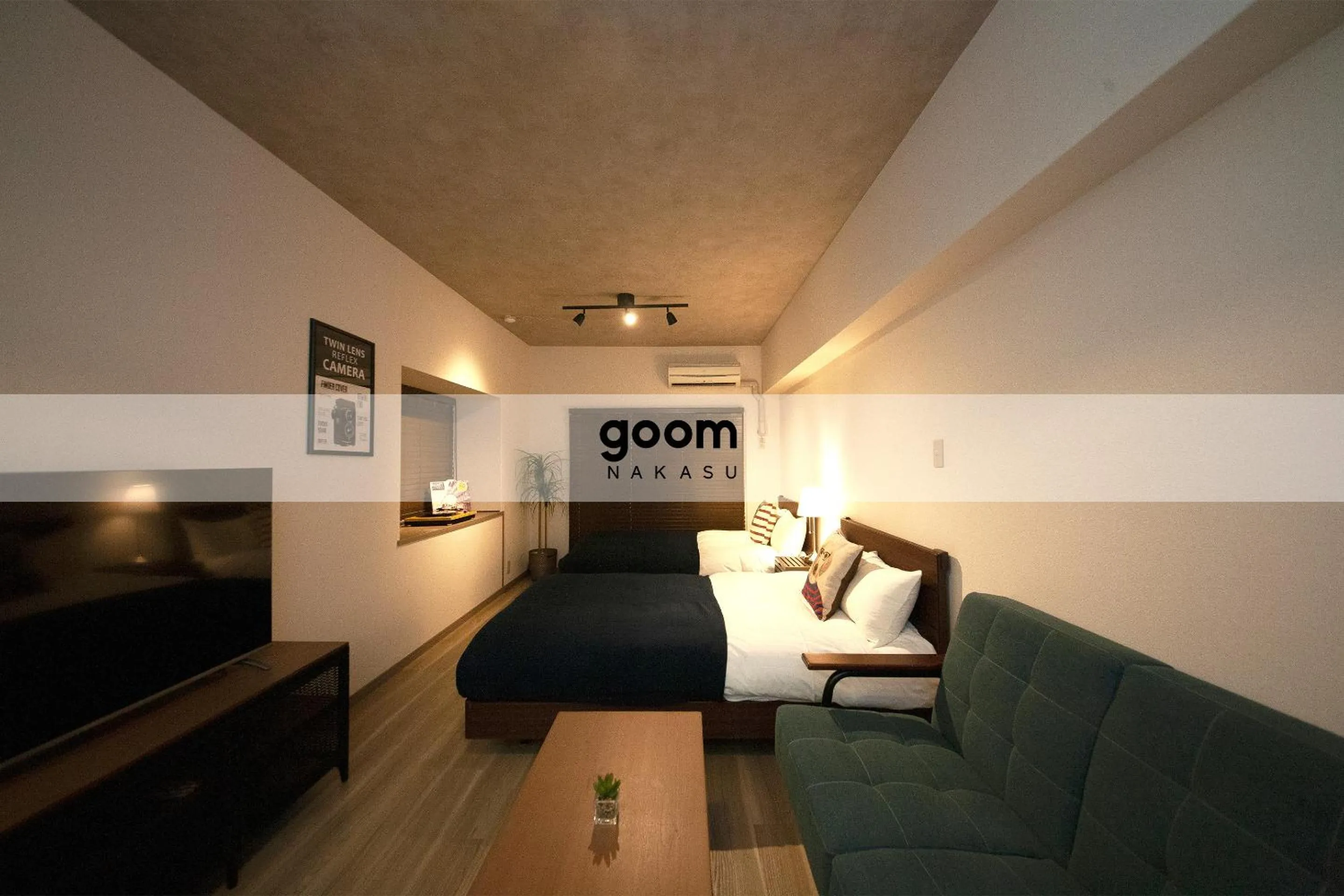 Bed in goom Hotel Nakasu