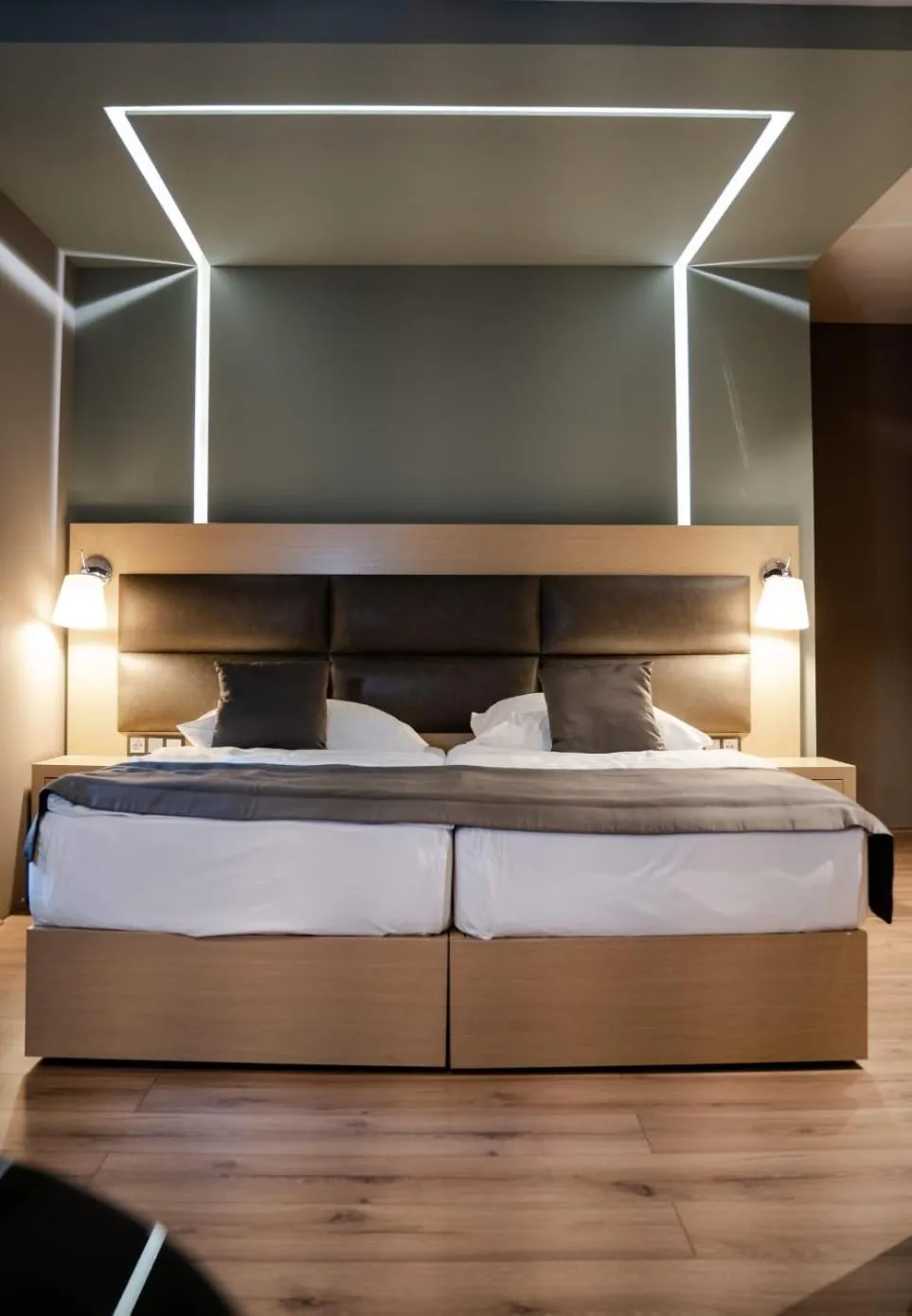 Bed in Zum grünen Baum Hotel Frankfurt Airport