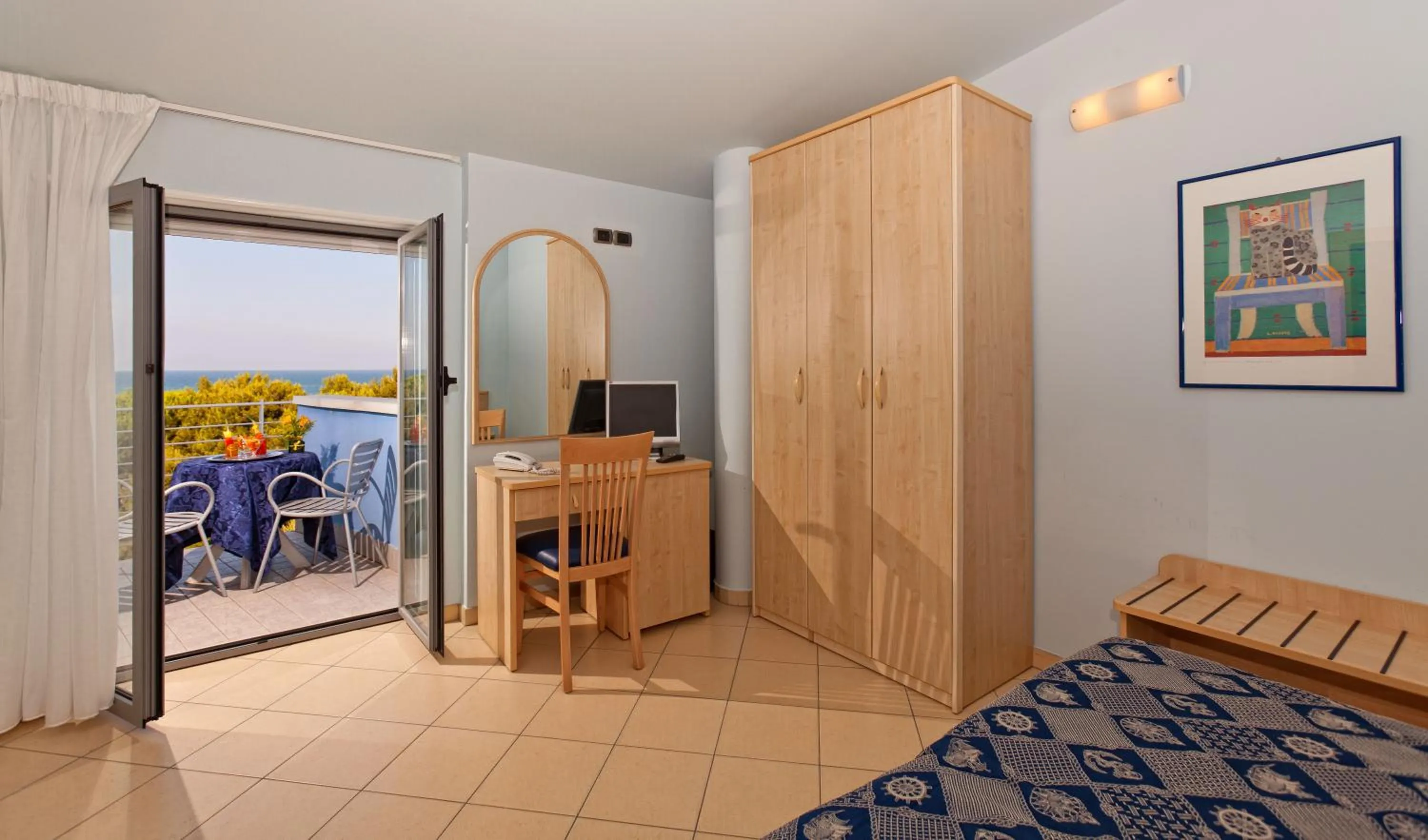 Bed in Hotel Antares