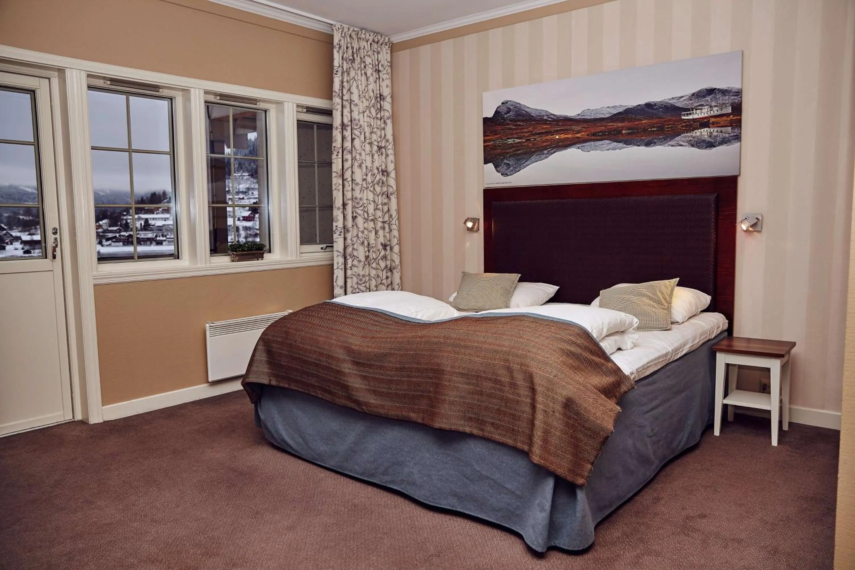 Bedroom, Bed in Scandic Valdres