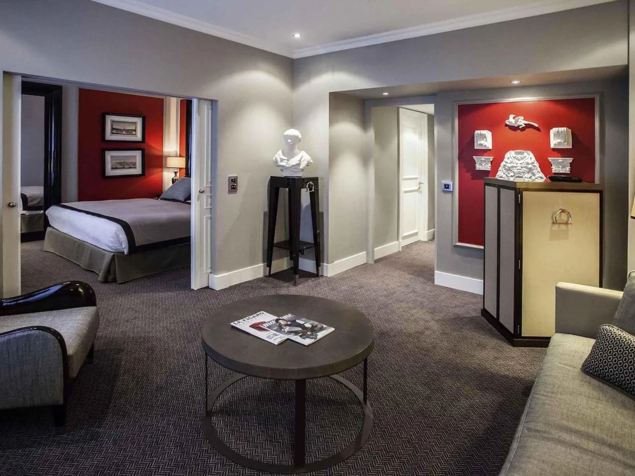 Bedroom, Bed in Park Hotel Grenoble - MGallery Collection