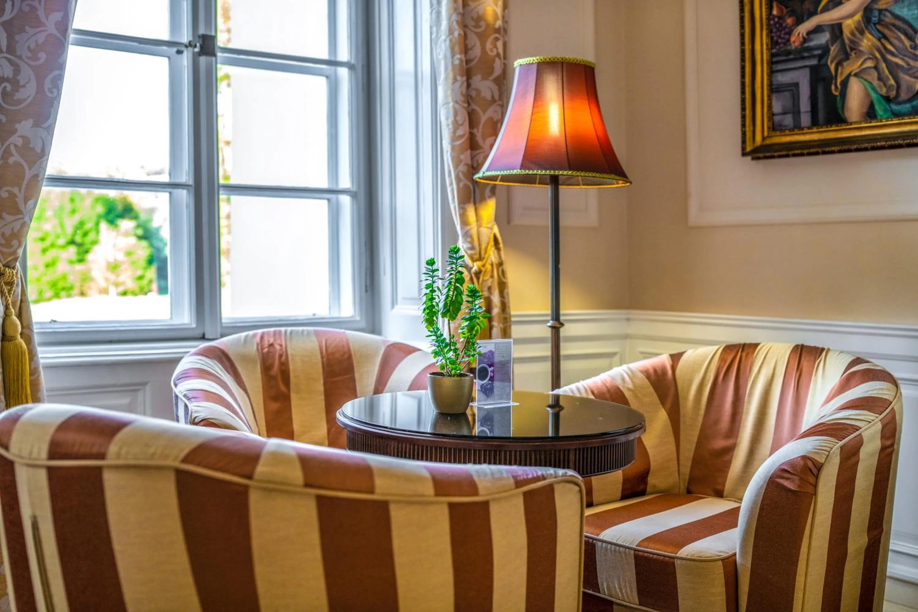 Seating area in La Contessa Castle Hotel