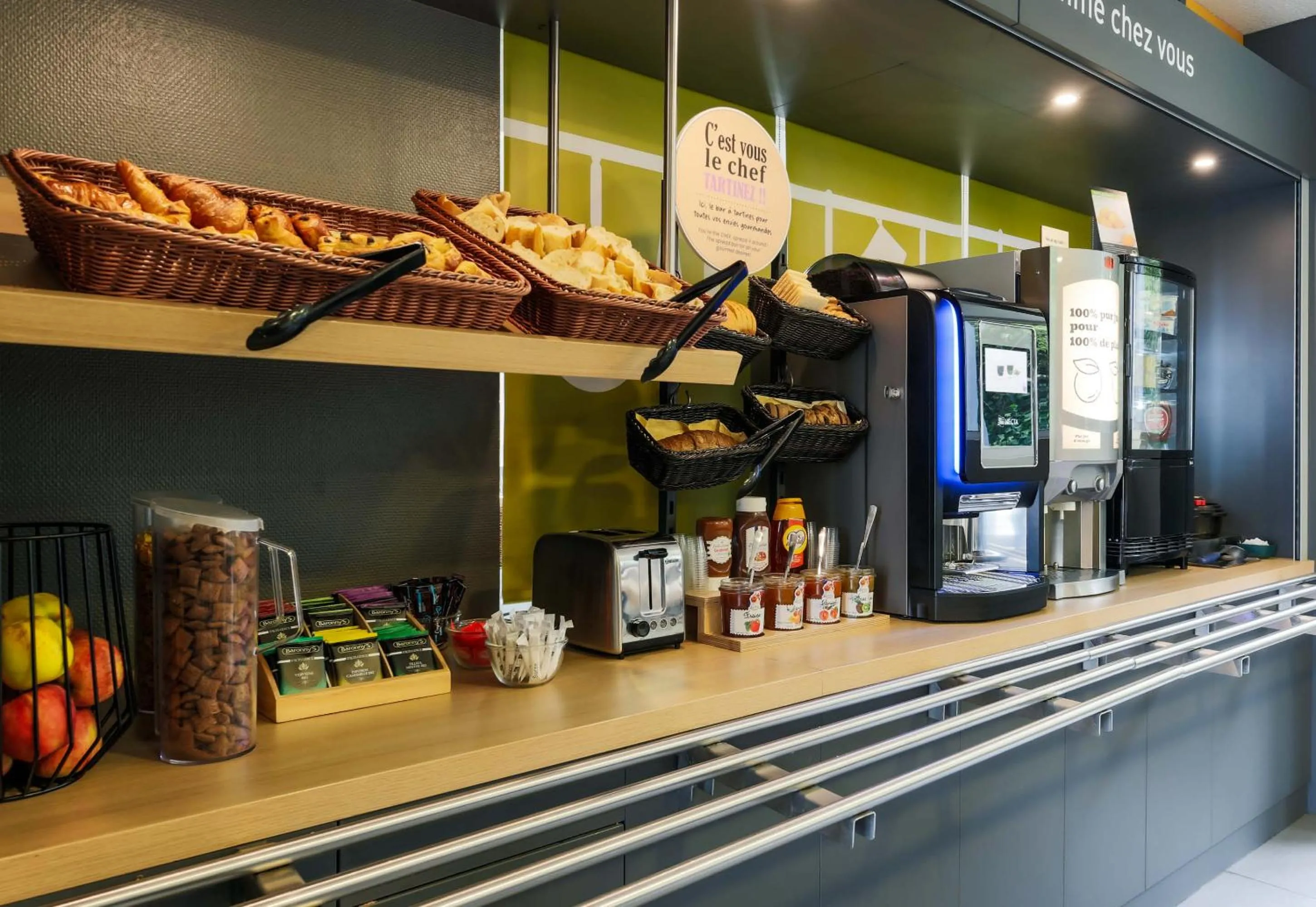 Buffet breakfast in B&B HOTEL Nancy Frouard