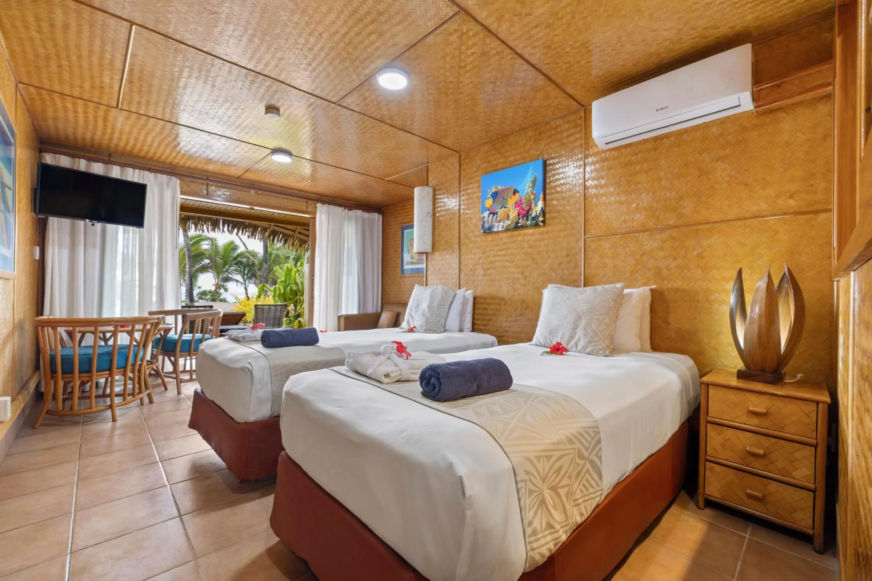 Bed in Sanctuary Rarotonga on the Beach (Adults Only)