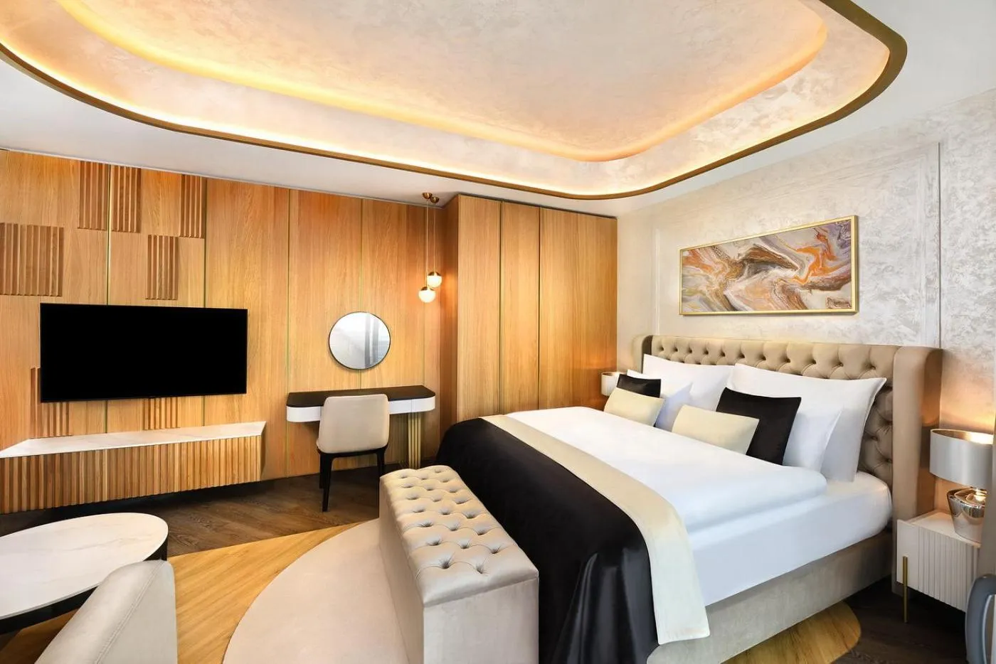 Property building, Bed in Hotel Galeria Thermal Bešeňová