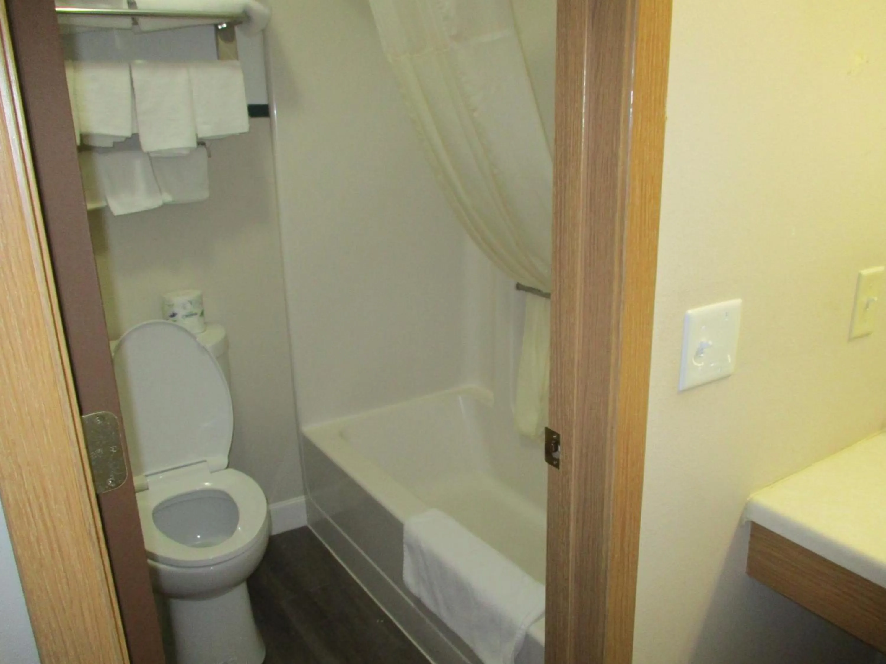 Bathroom in Travelodge by Wyndham Spirit Lake/Okoboji