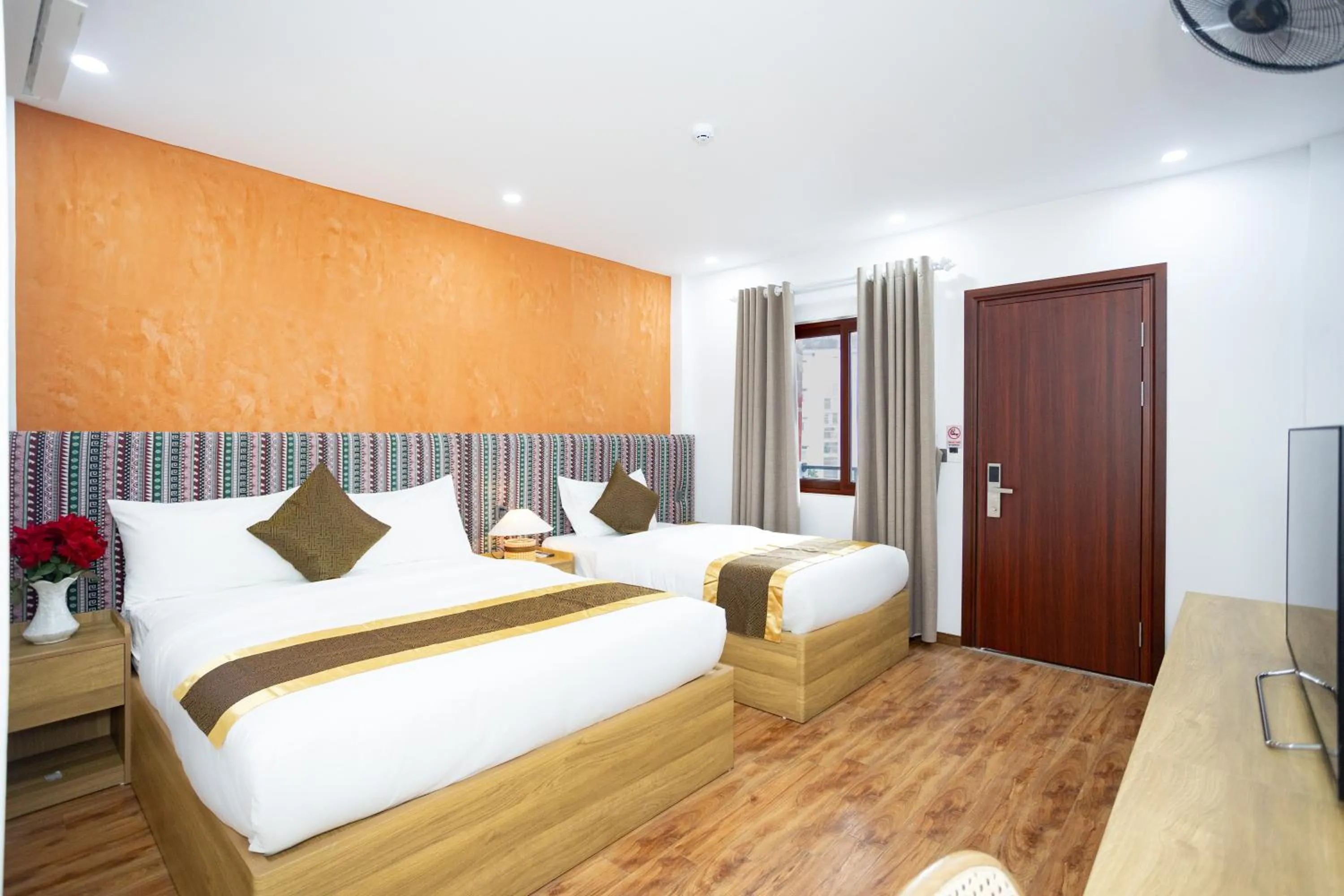 Bed in Sao Mai Bac Ha Hotel