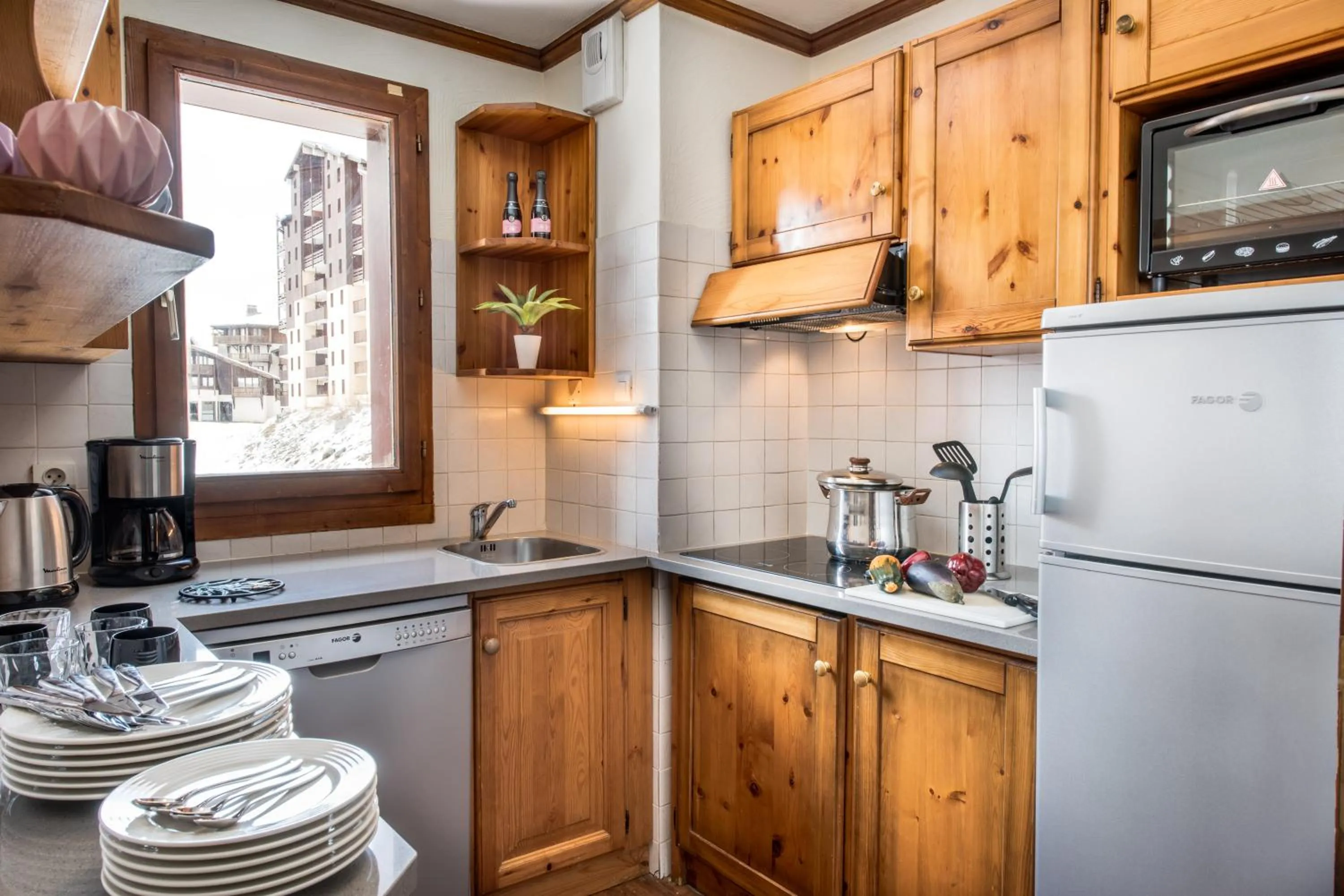 Kitchen or kitchenette in Résidences Village Montana by Village Montana