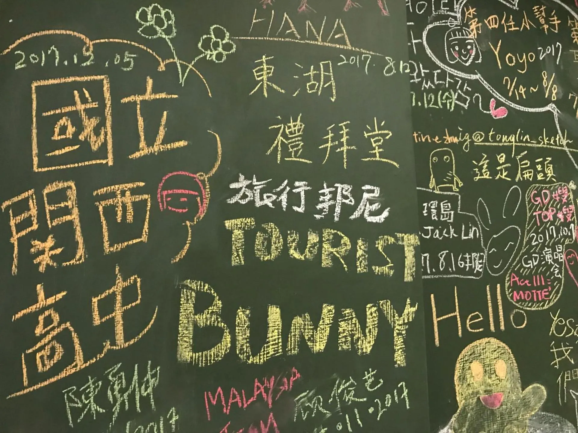 Decorative detail in Tourist Bunny Hostel