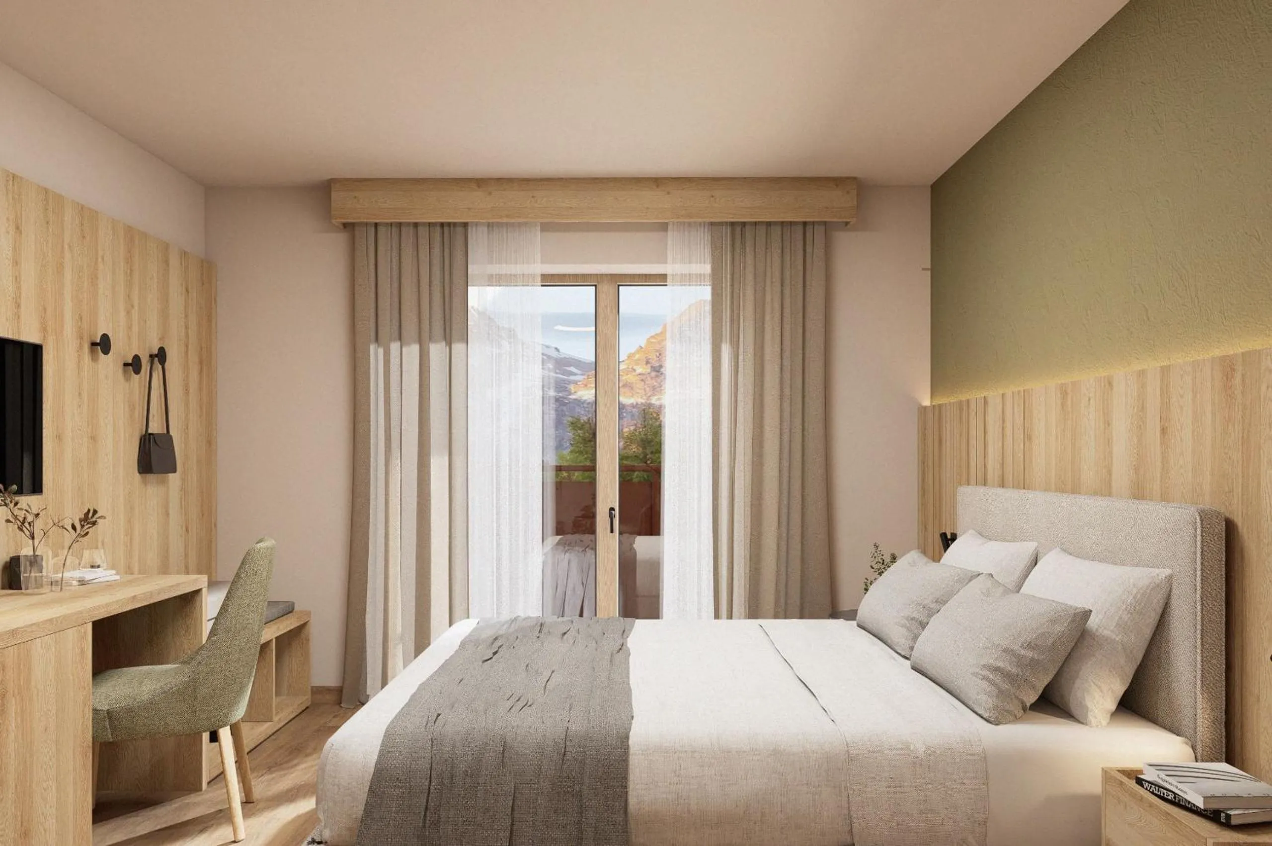 Photo of the whole room, Bed in Wellness Hotel Dolomia