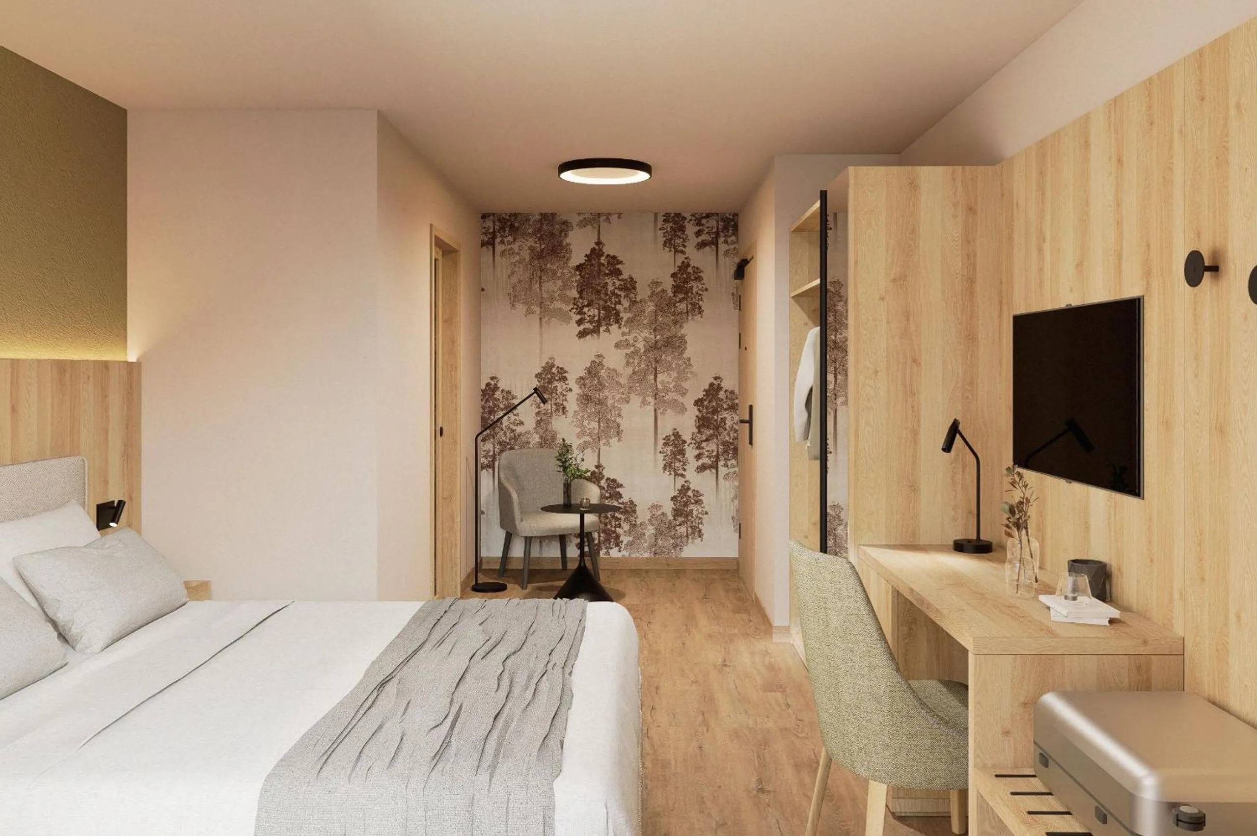 Photo of the whole room, Bed in Wellness Hotel Dolomia