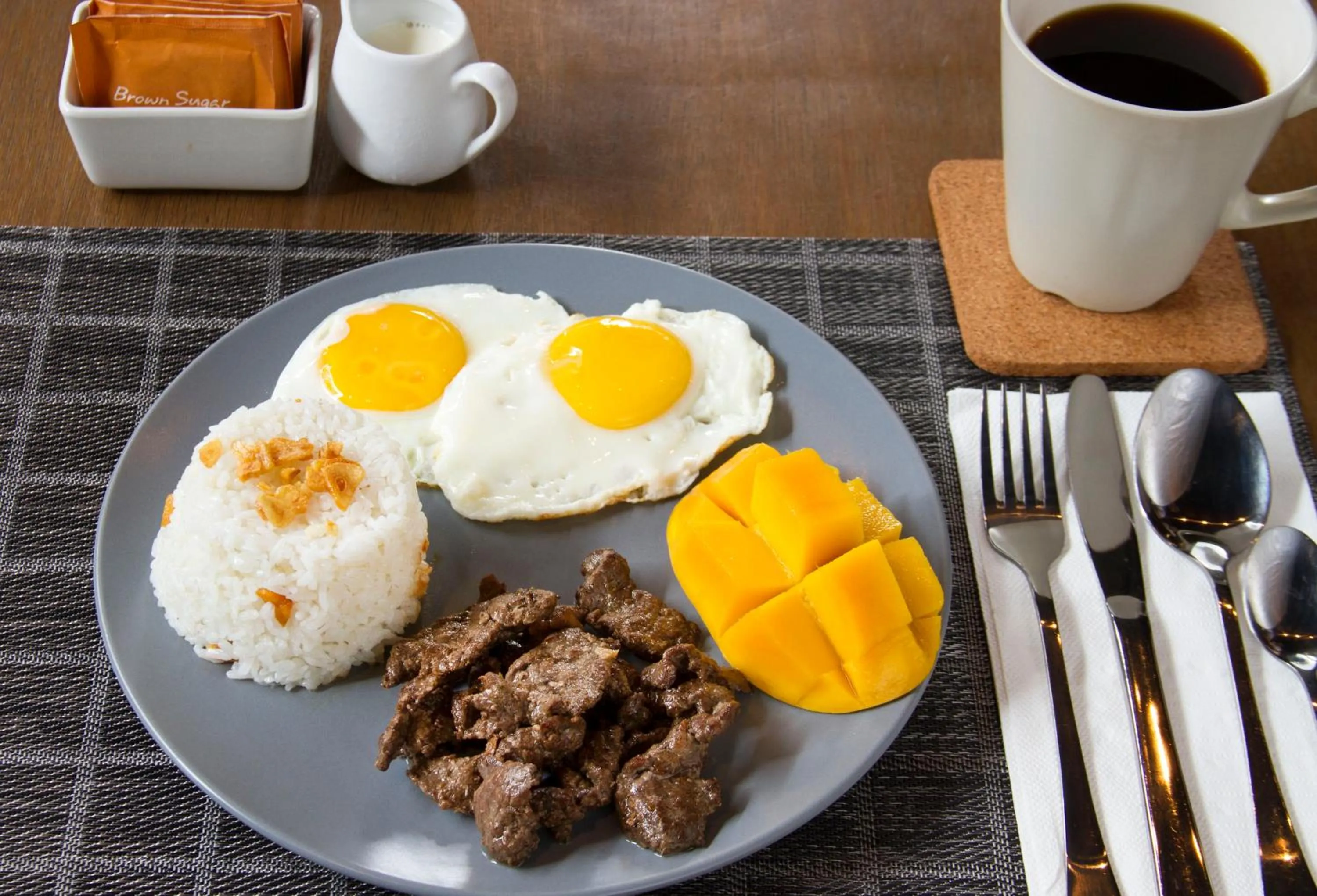 Asian breakfast in Urban Boutique Hotel