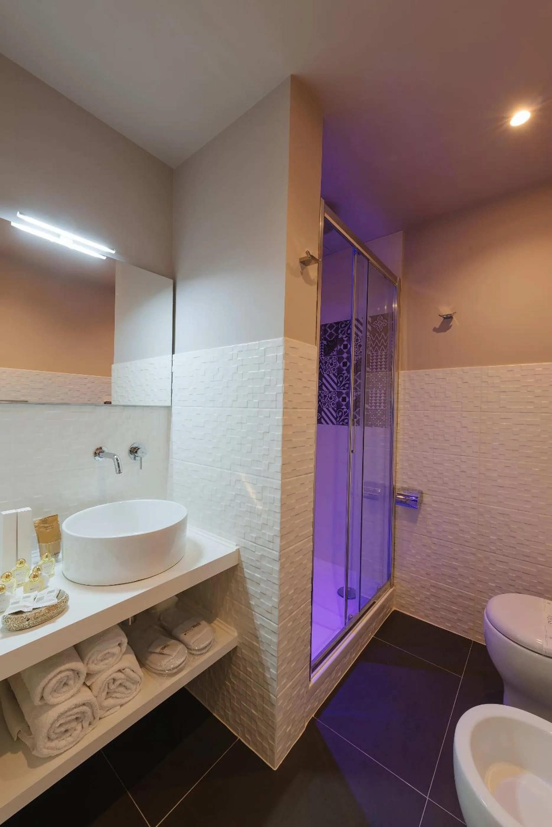 Shower in Etruska luxury Trastevere Guesthouse