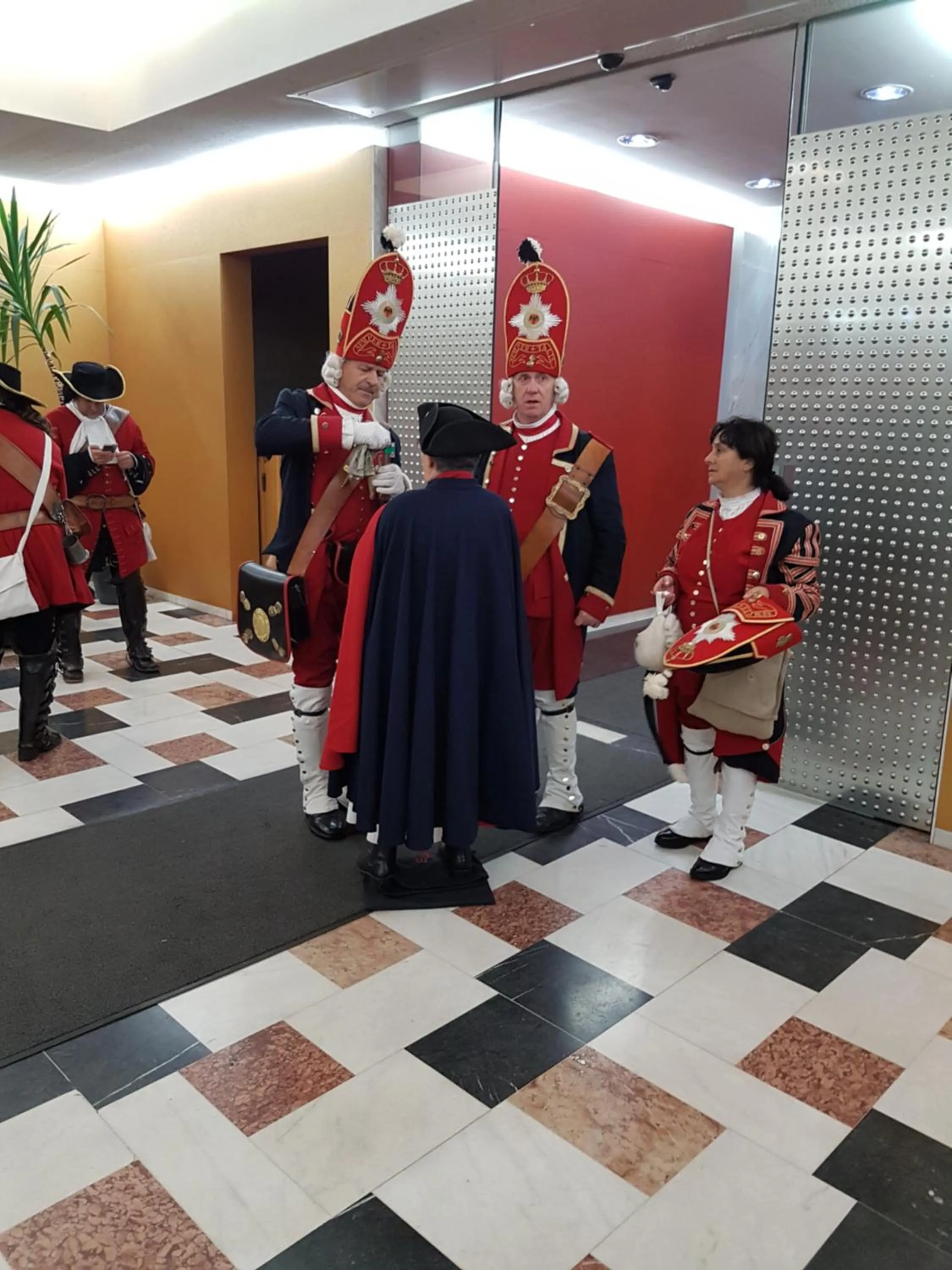 group of guests in Hotel Central