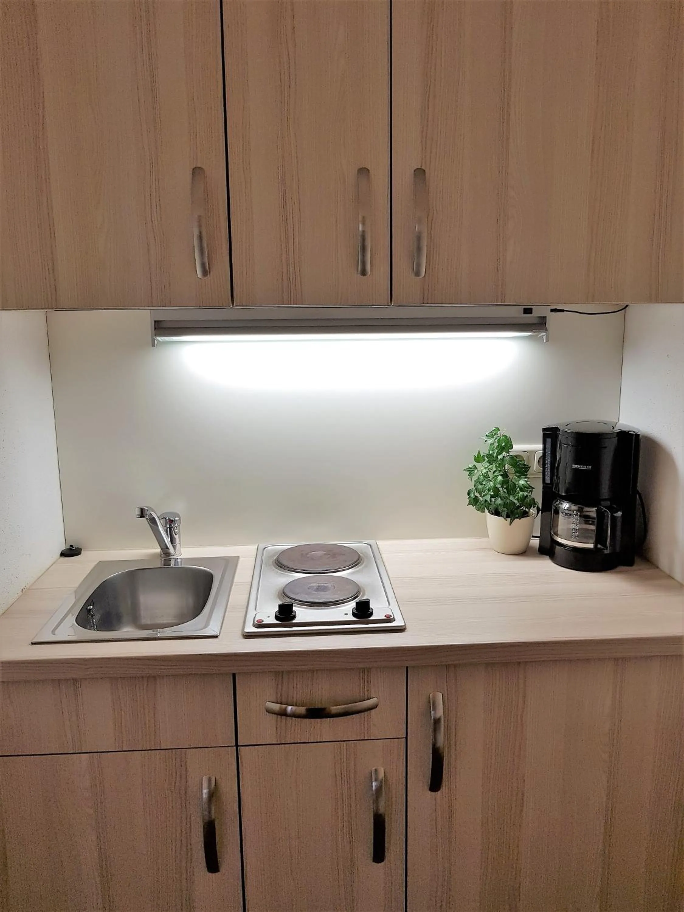 Kitchen or kitchenette in Apparthotel Garni Superior Simsseeblick