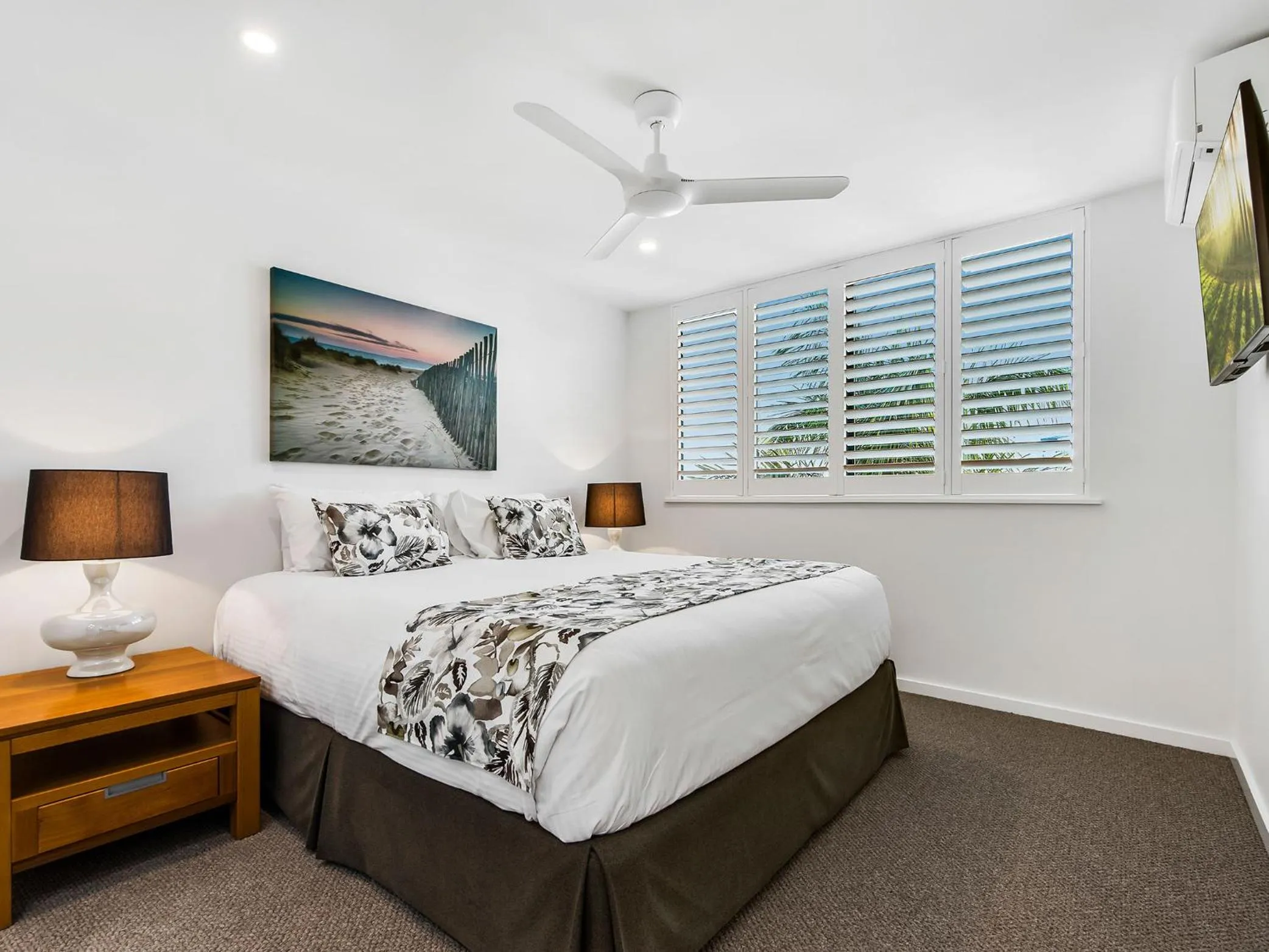 Bed in Peninsular Beachfront Resort