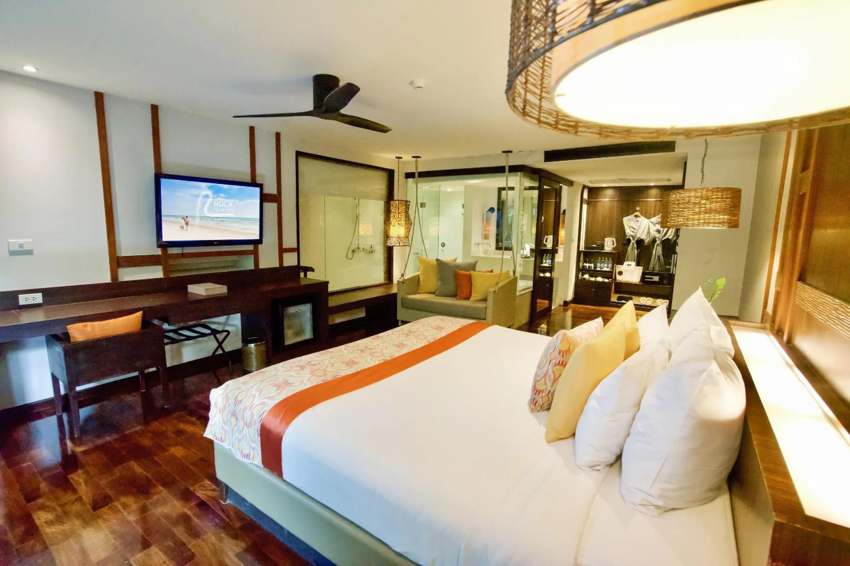 Bed in The Rock Hua Hin Beachfront Spa Resort