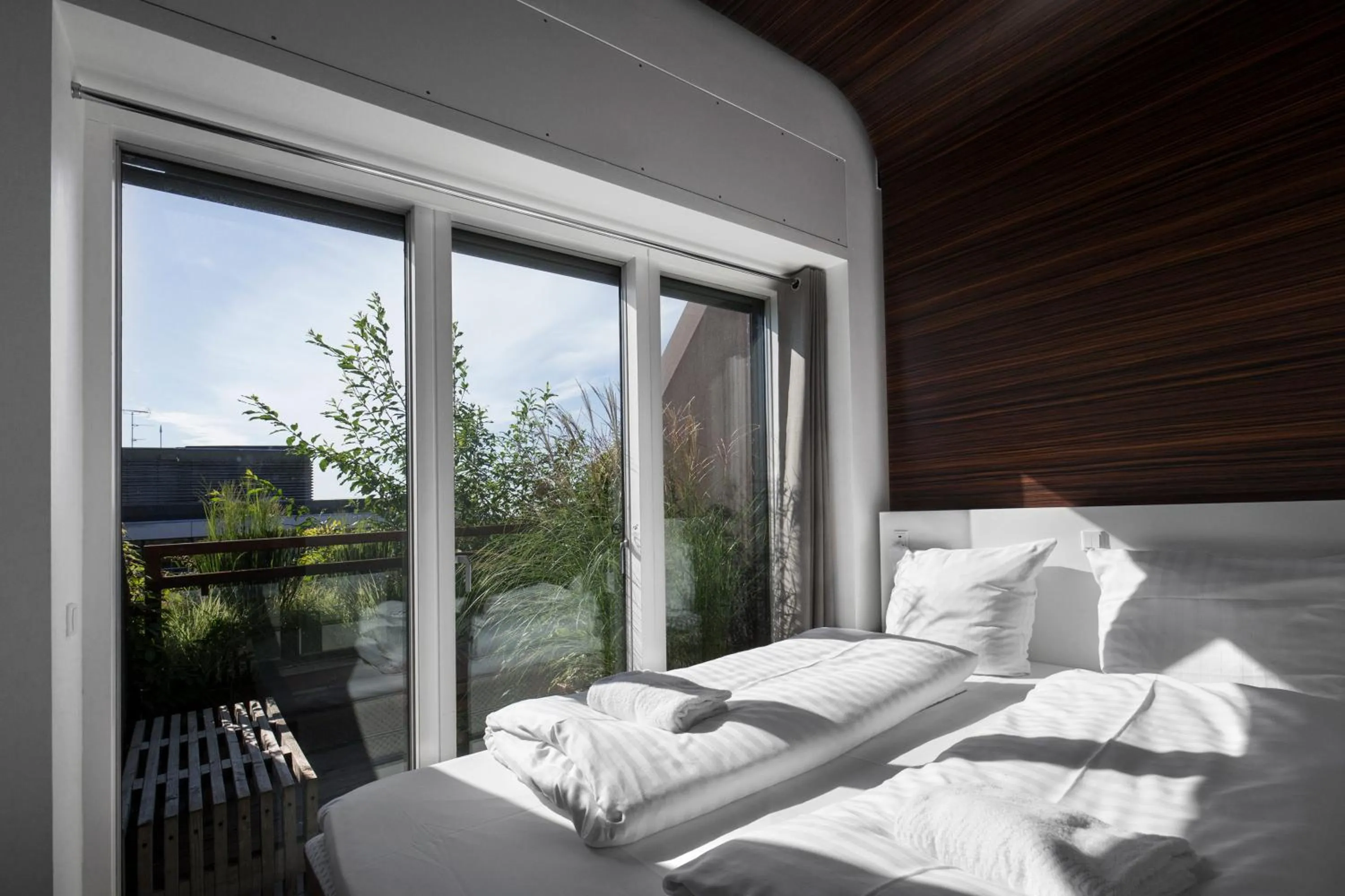 Bed in Steel House Copenhagen