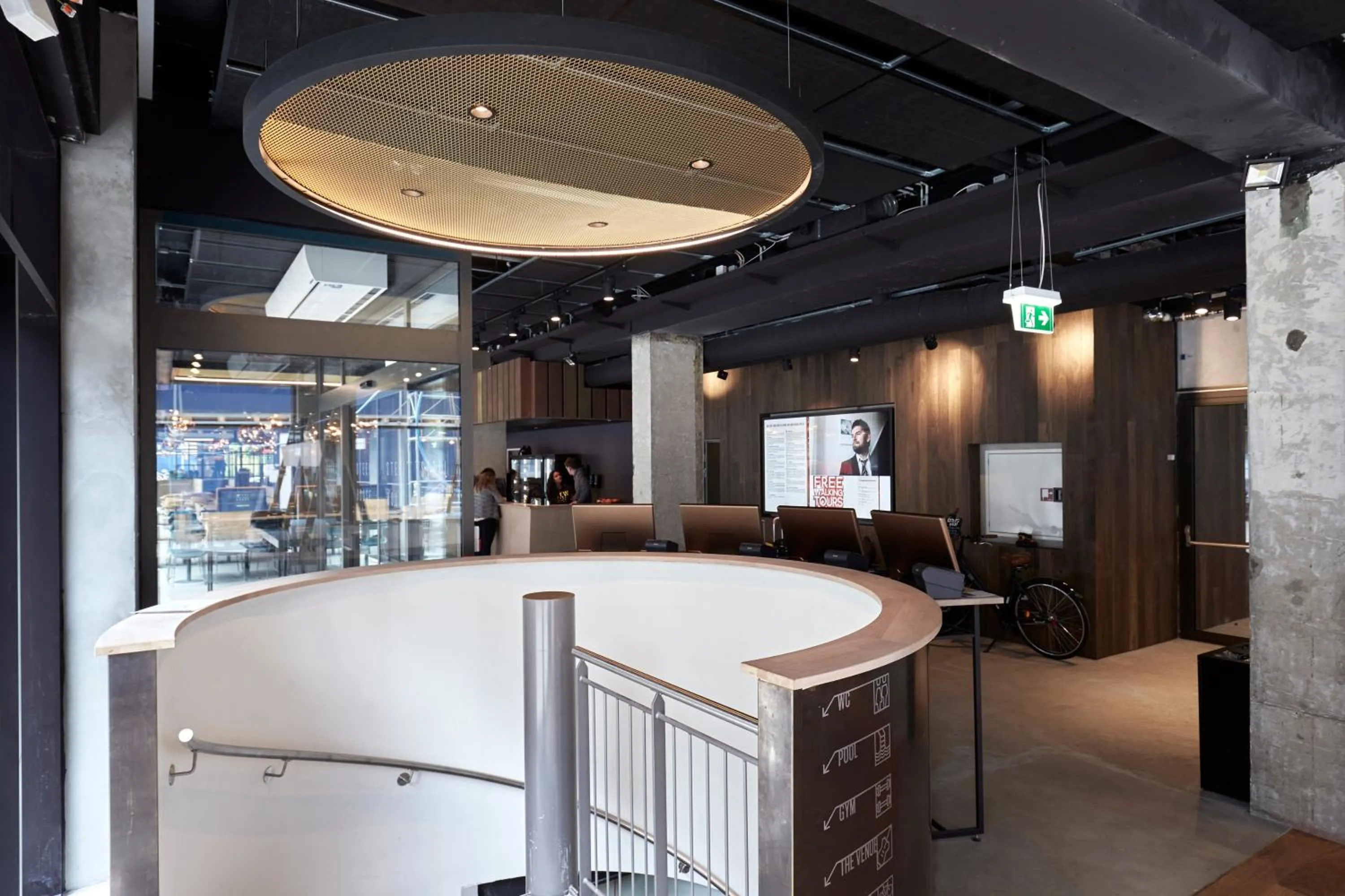 Communal lounge/ TV room in Steel House Copenhagen