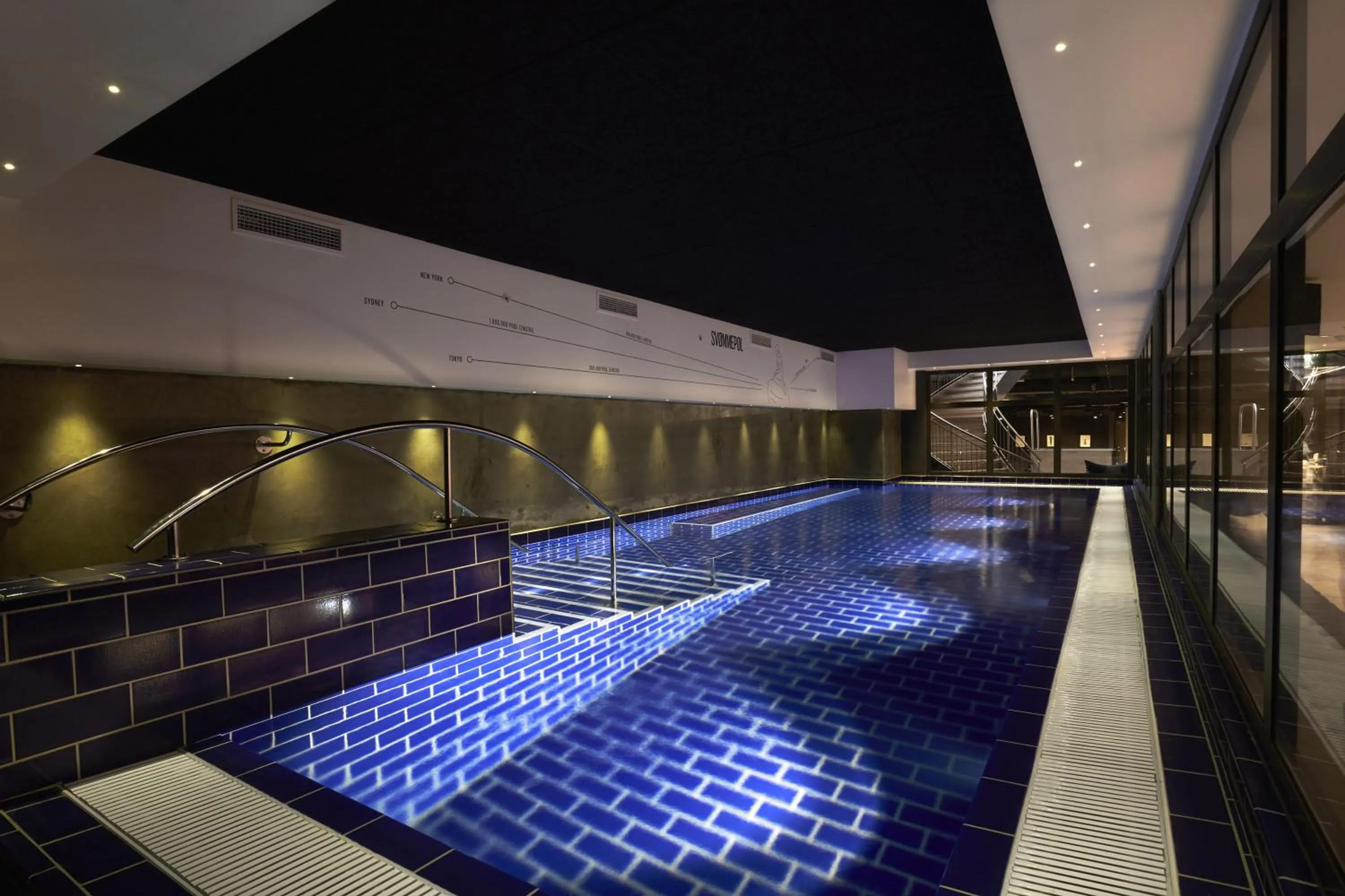 Swimming pool in Steel House Copenhagen