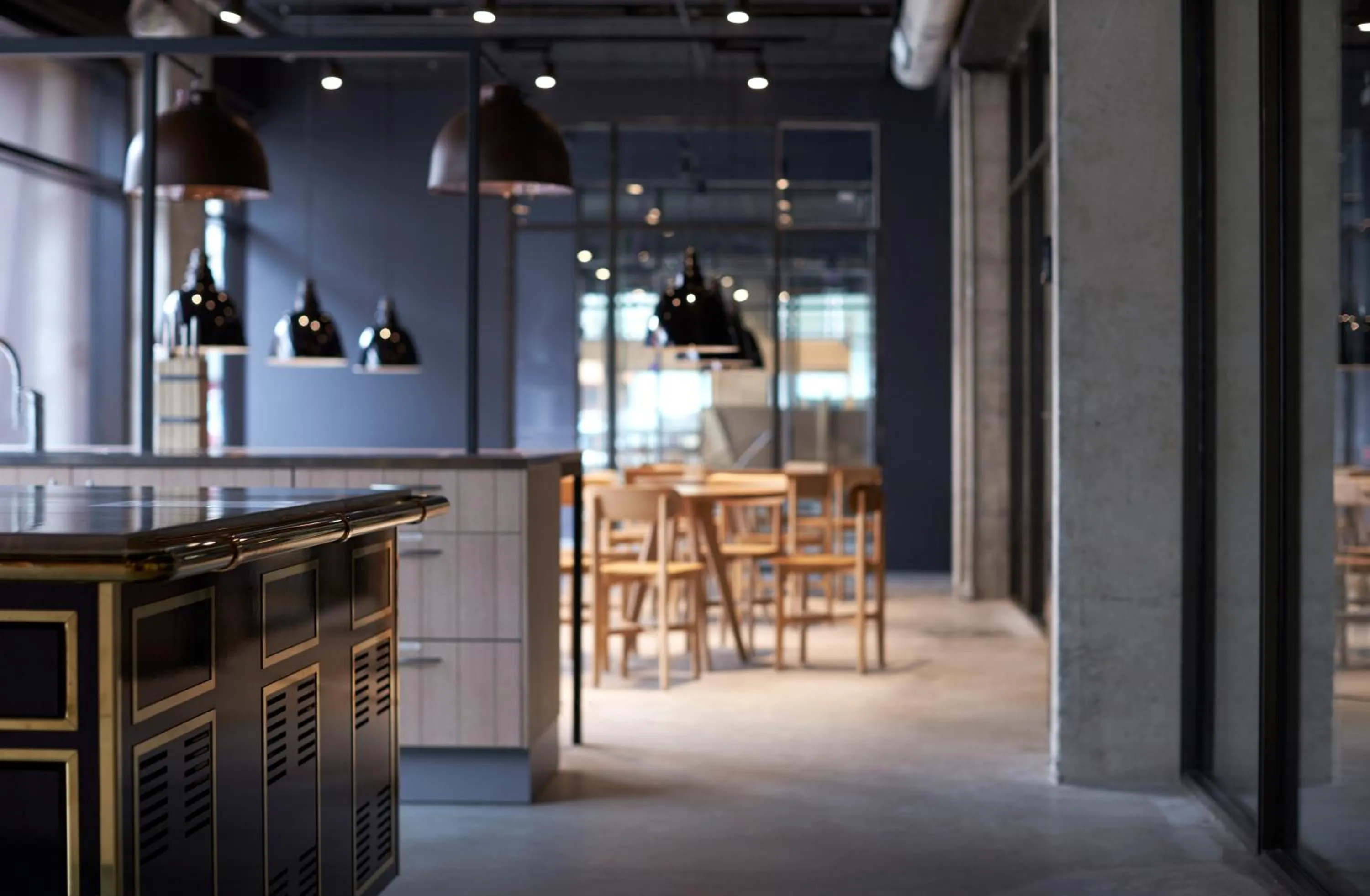 Communal kitchen in Steel House Copenhagen