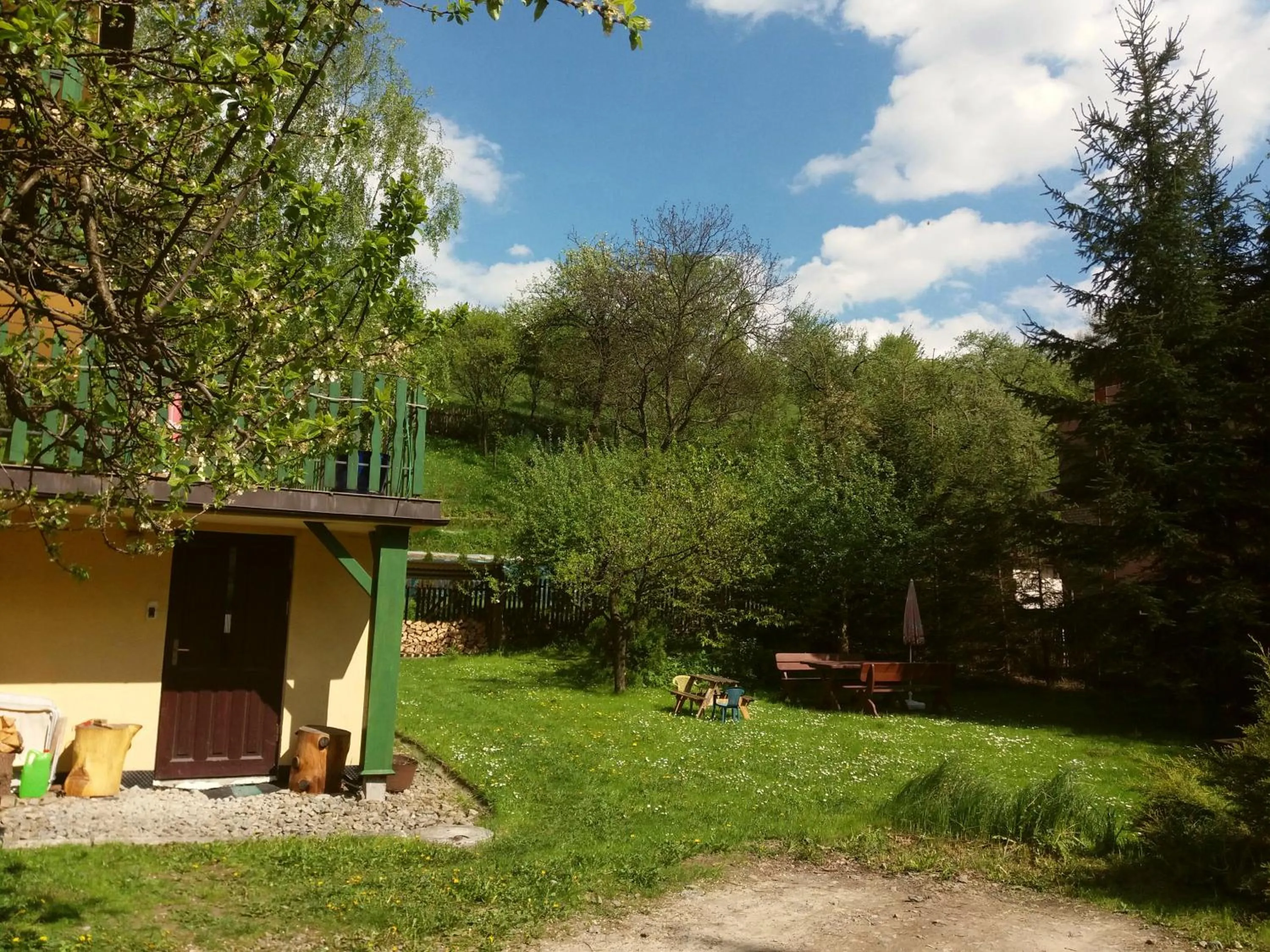 Garden view in Willa Mirabelka