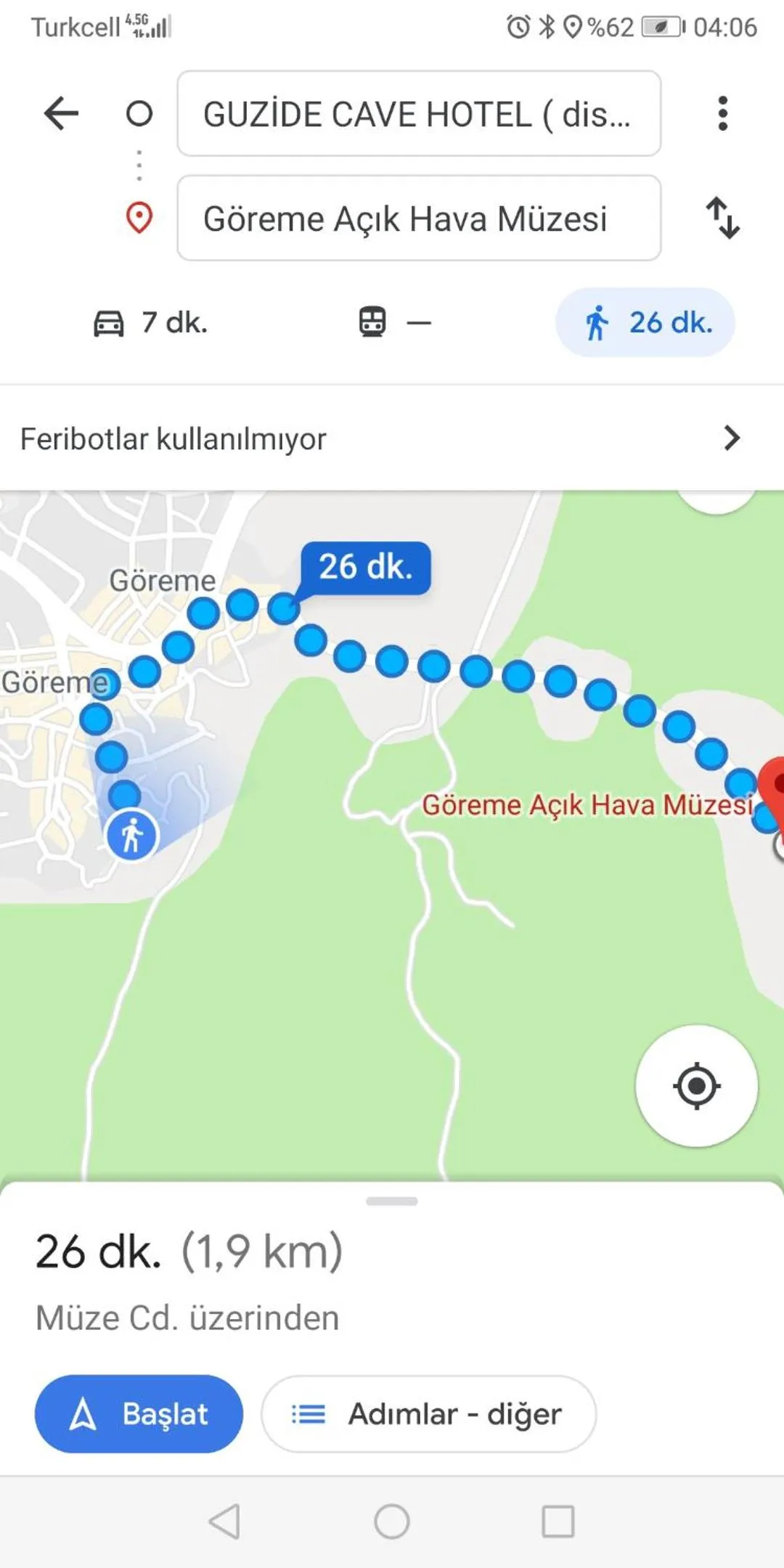 Area and facilities in Guzide Cave Hotel