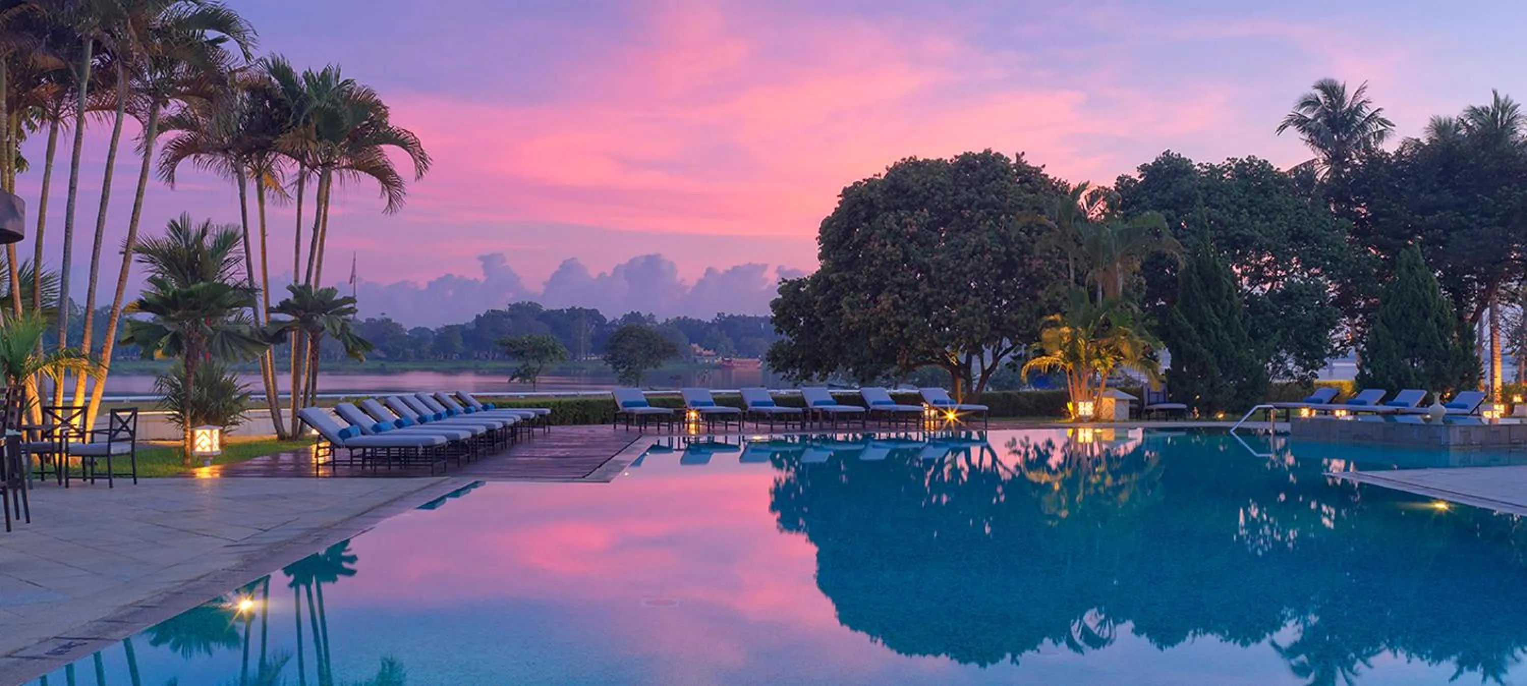 Swimming pool in Azerai La Residence, Hue