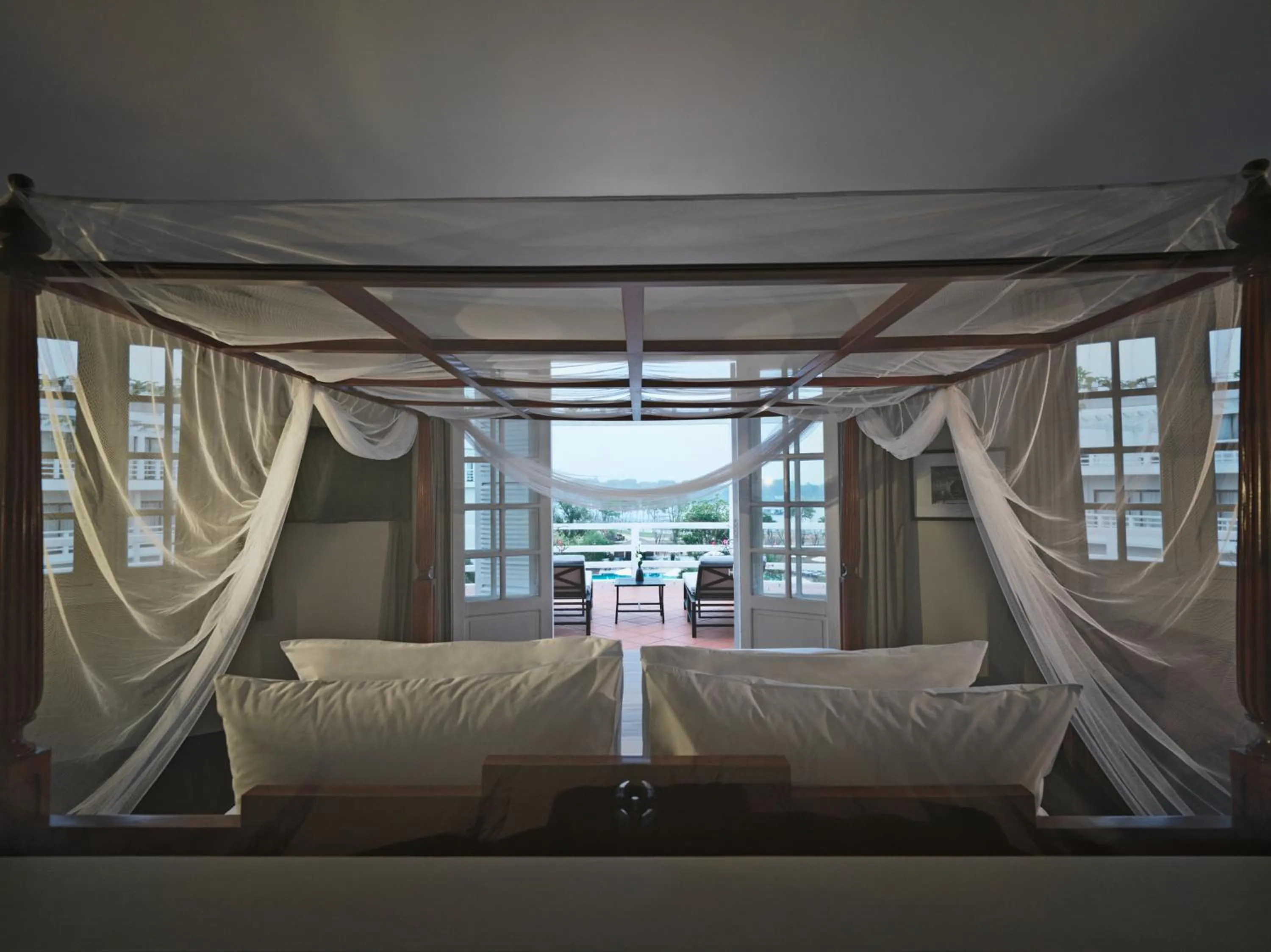 View (from property/room), Bed in Azerai La Residence, Hue