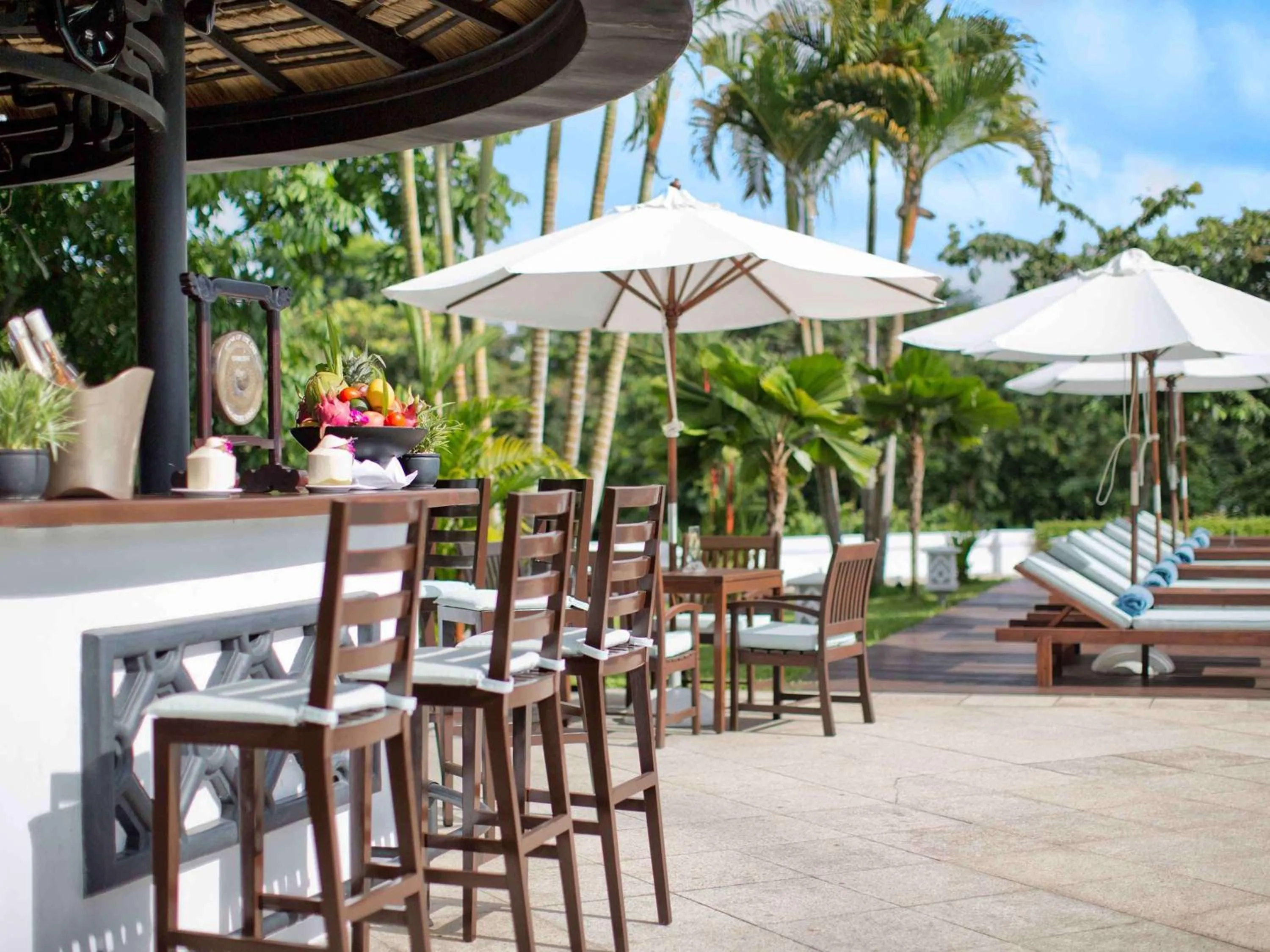 Pool view in Azerai La Residence, Hue