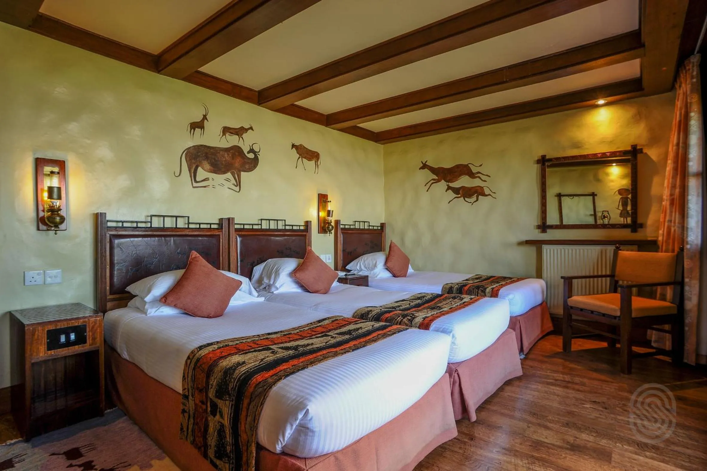 Bed in Ngorongoro Serena Safari Lodge