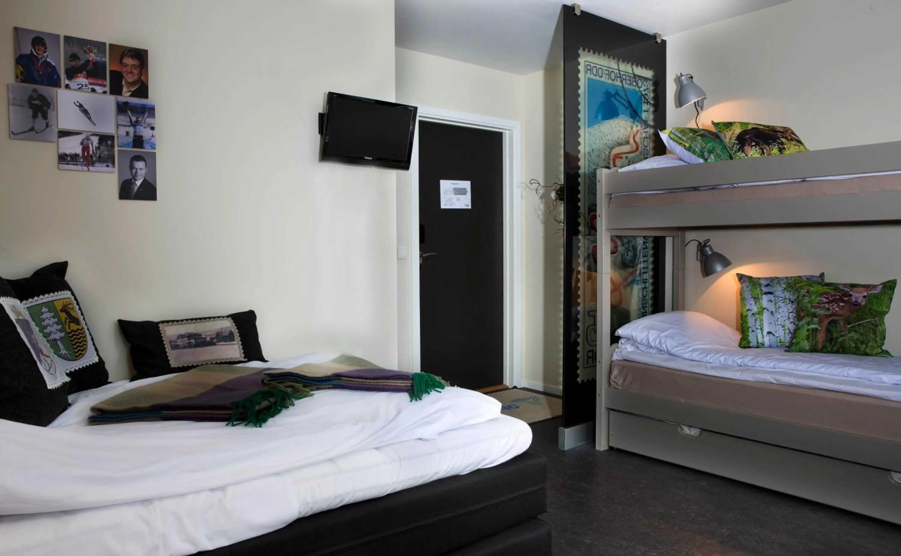 Bed in Lillehammer Stasjonen Hotel