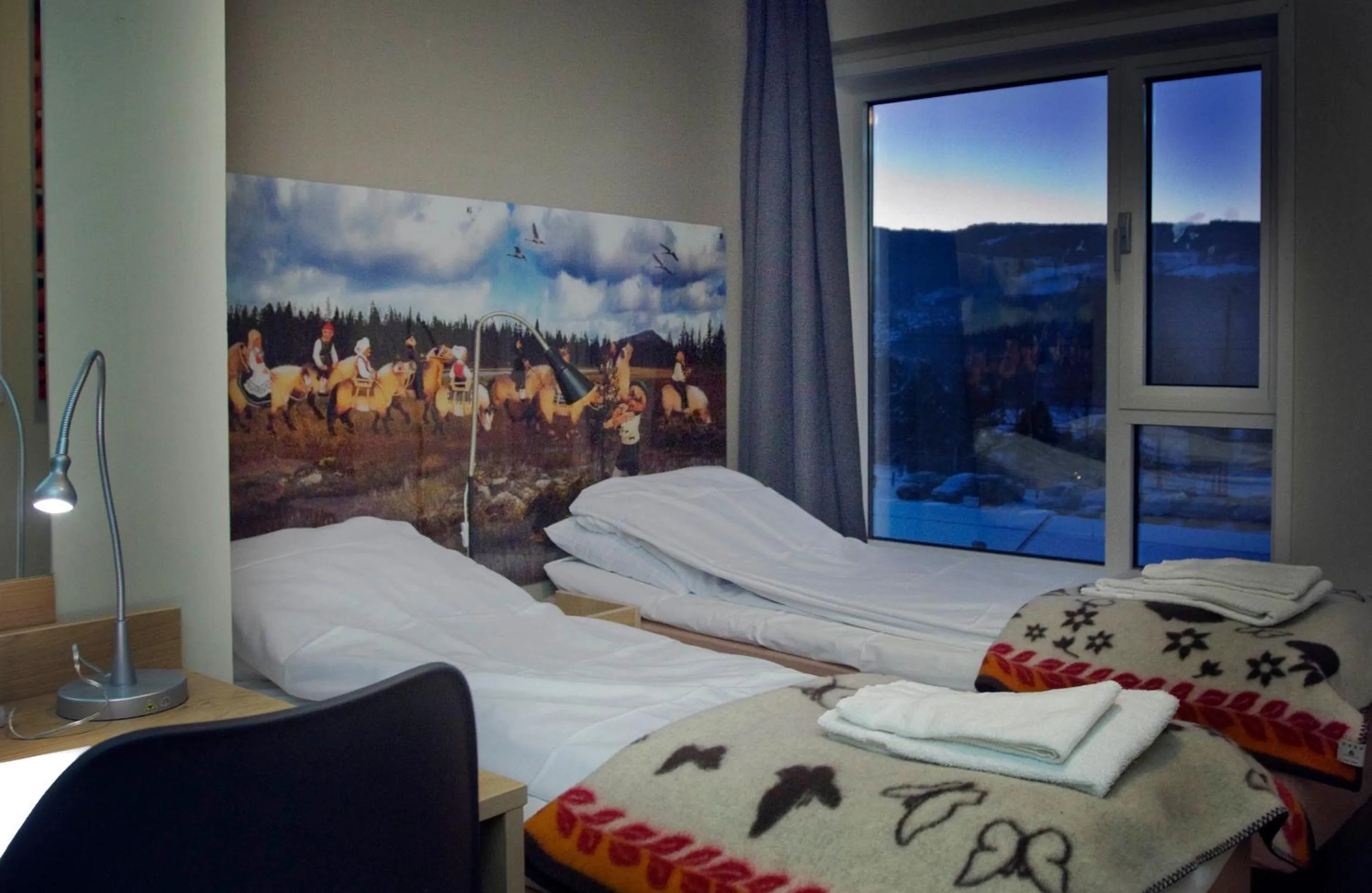 Bed in Lillehammer Stasjonen Hotel