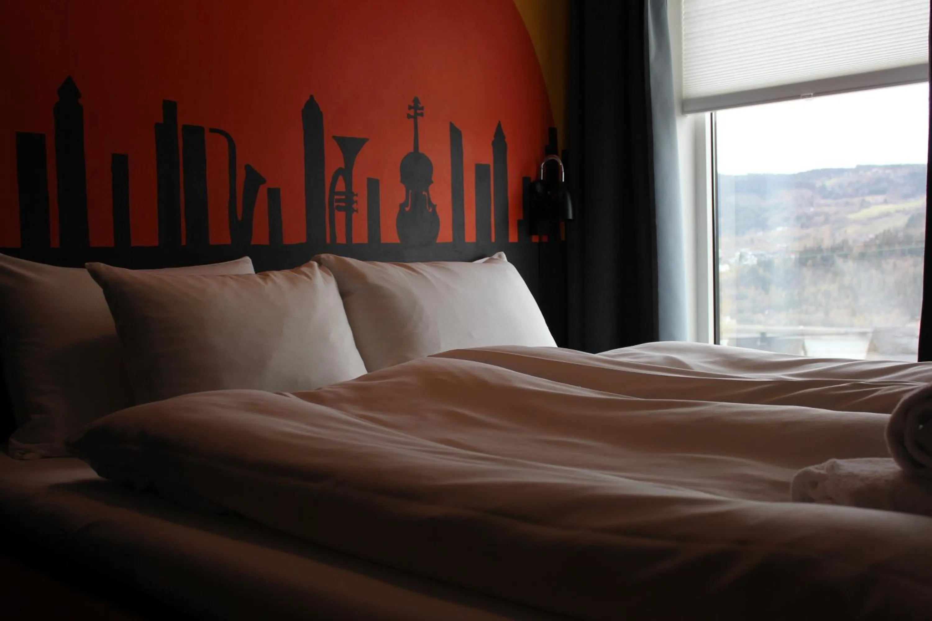 Bed in Lillehammer Stasjonen Hotel