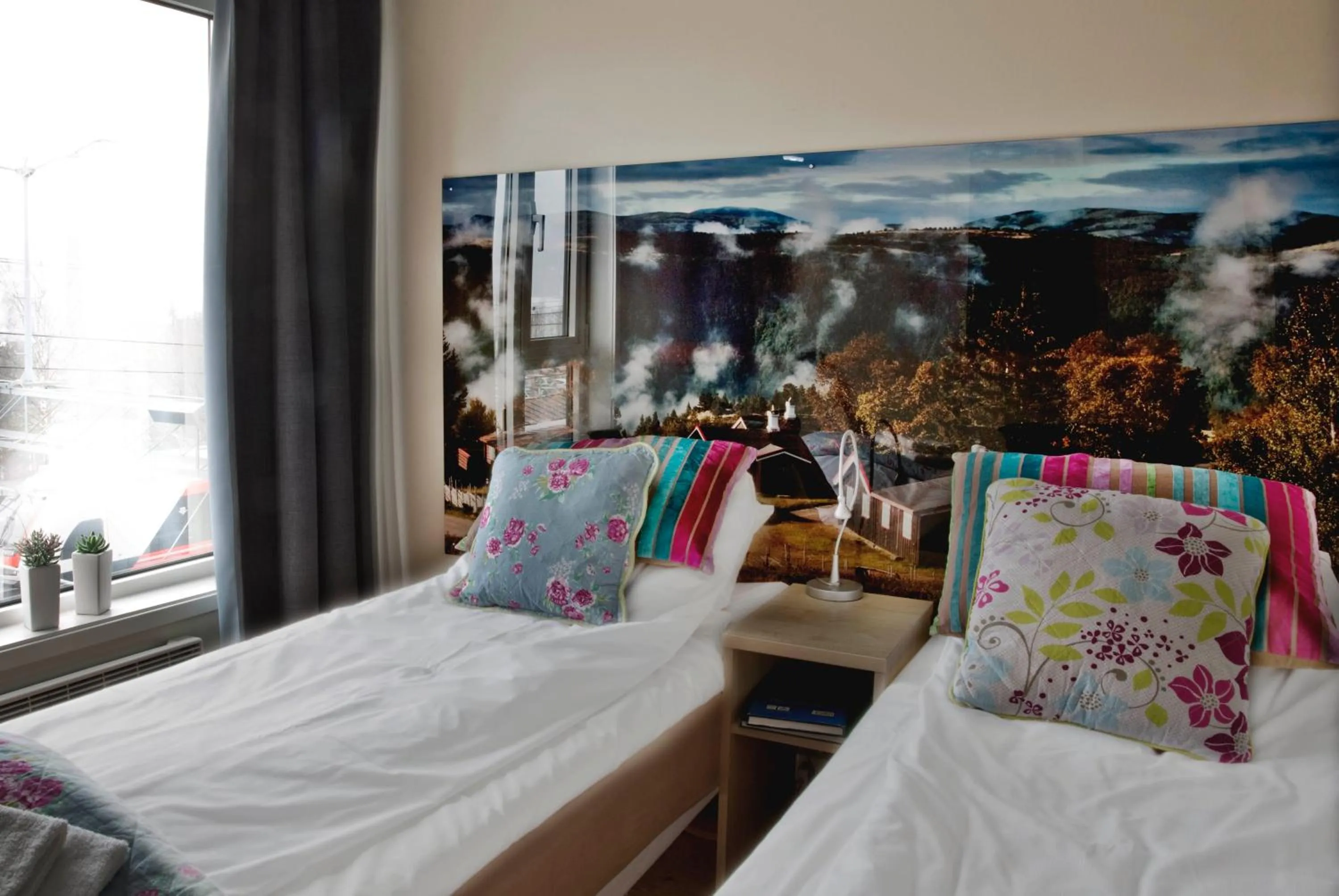 Bed in Lillehammer Stasjonen Hotel