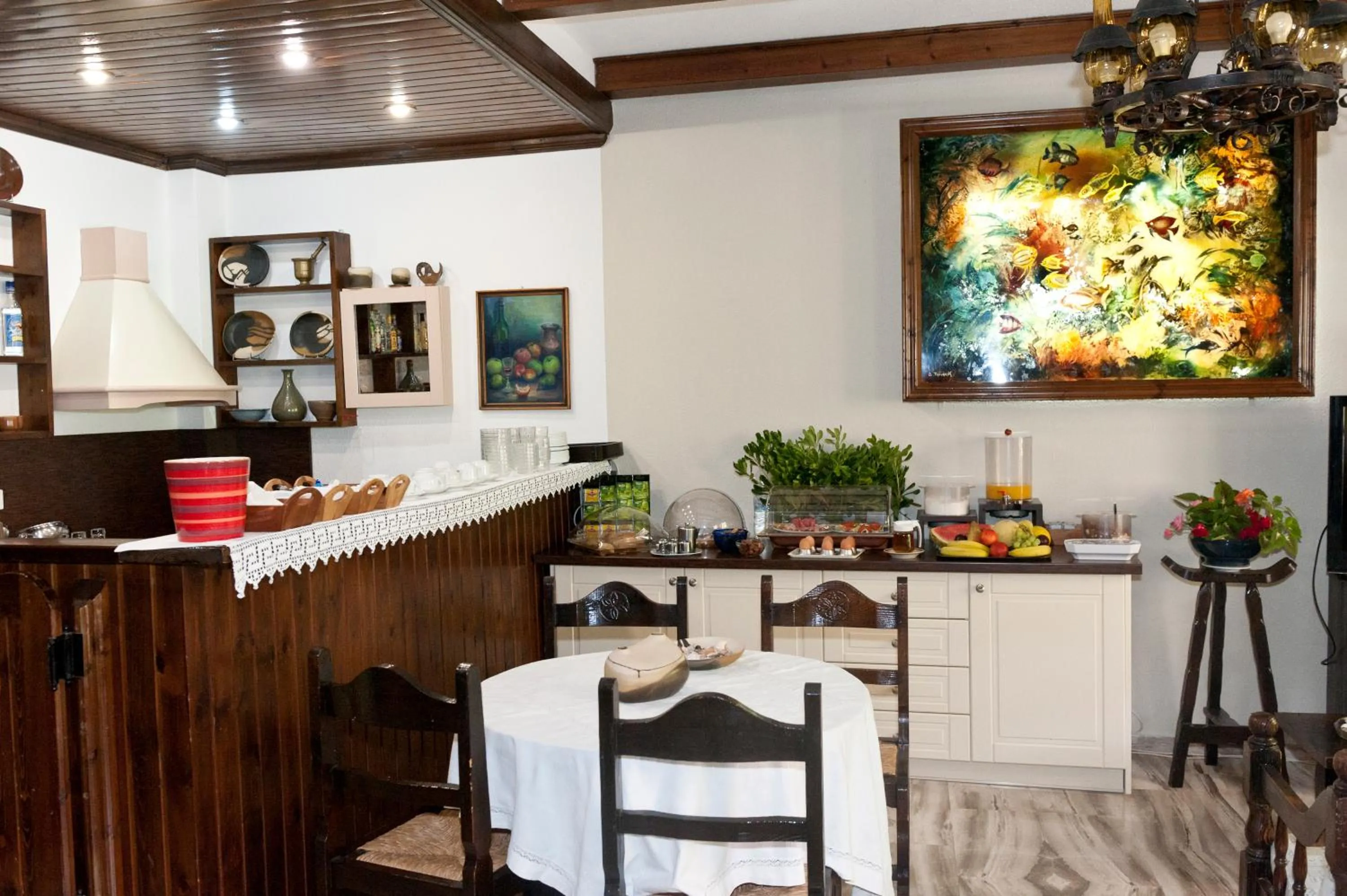 Communal kitchen in Pegasus Hotel