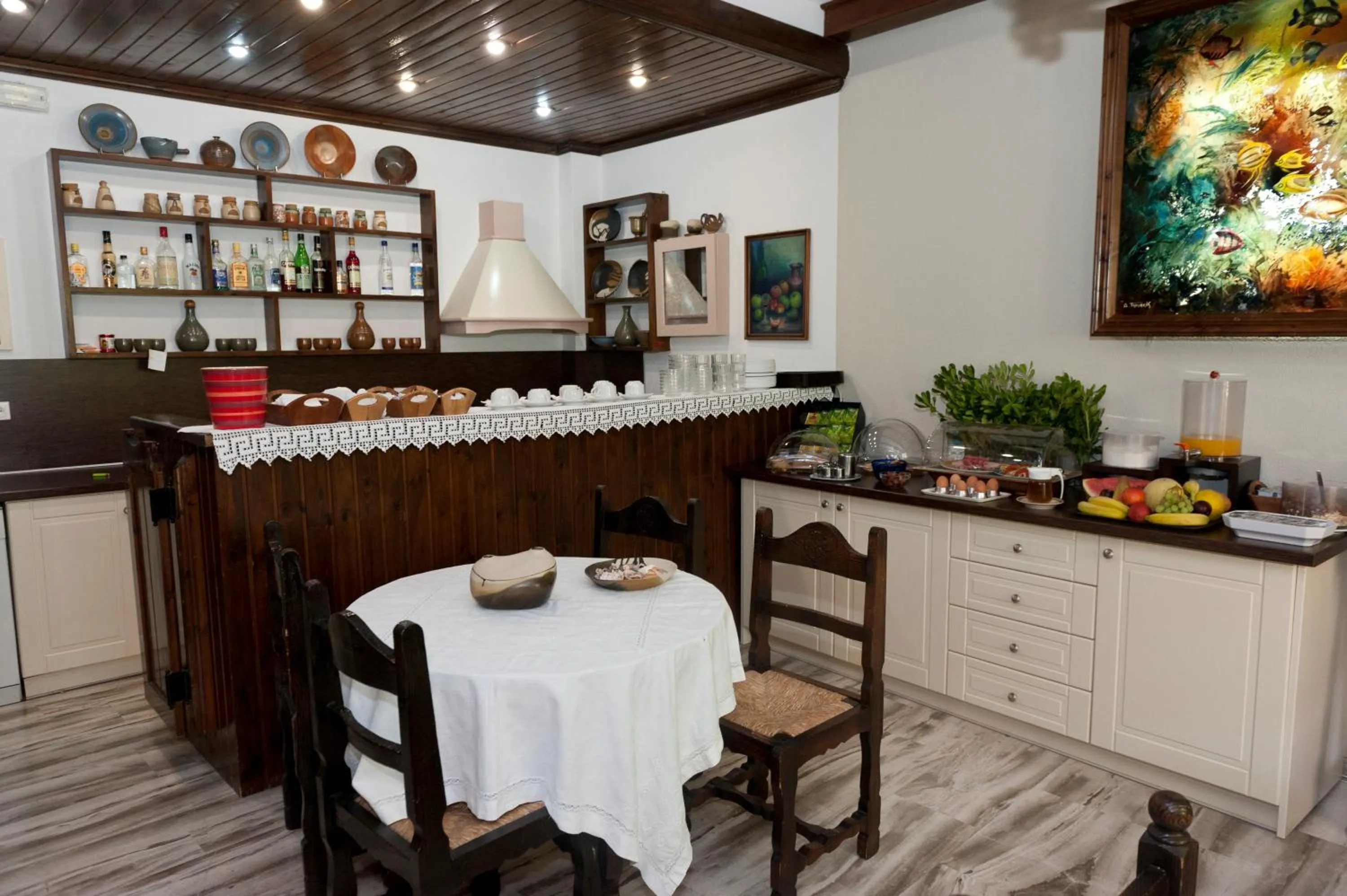 Communal kitchen in Pegasus Hotel