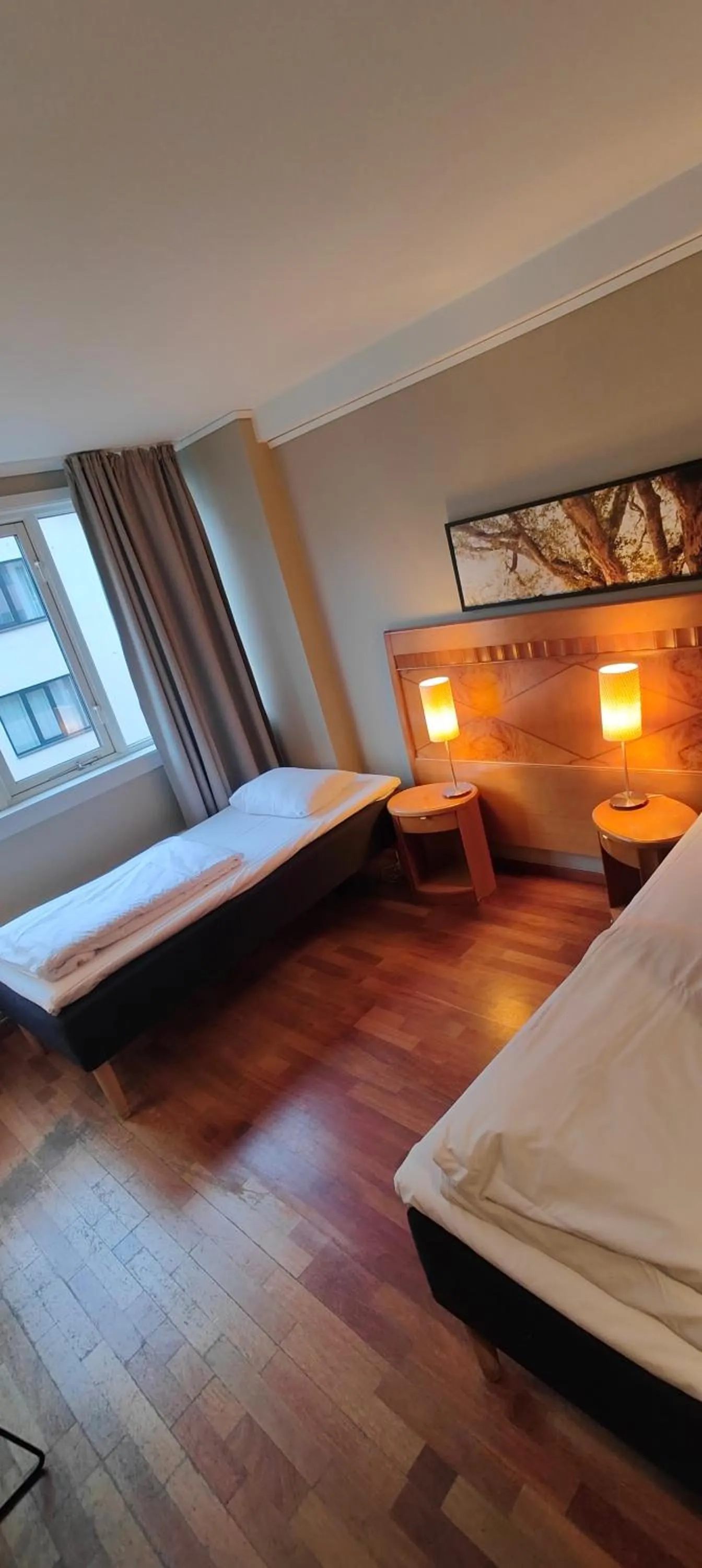 Bed in First Hotel Millennium