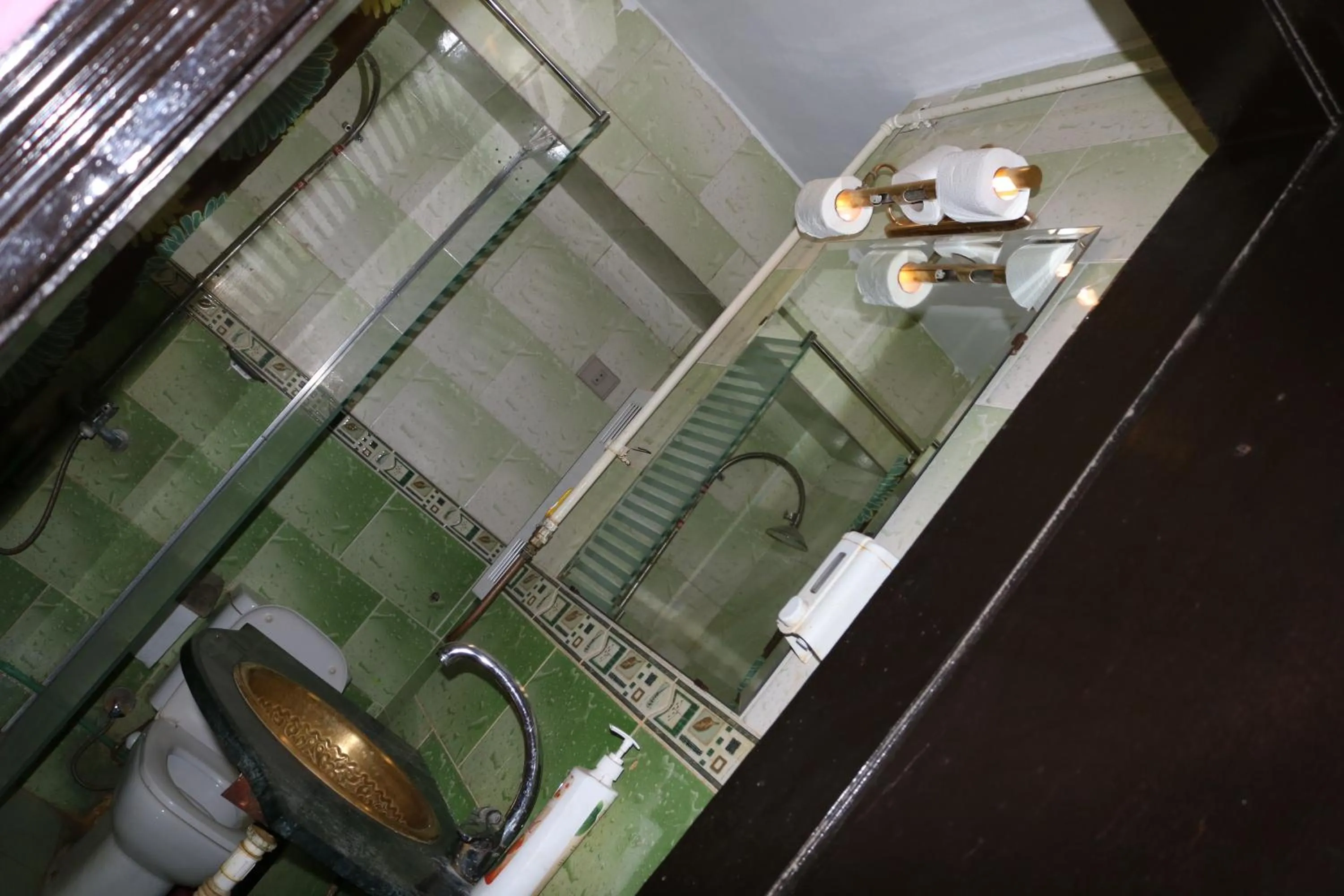 Shower in Wake Up! Cairo Hostel