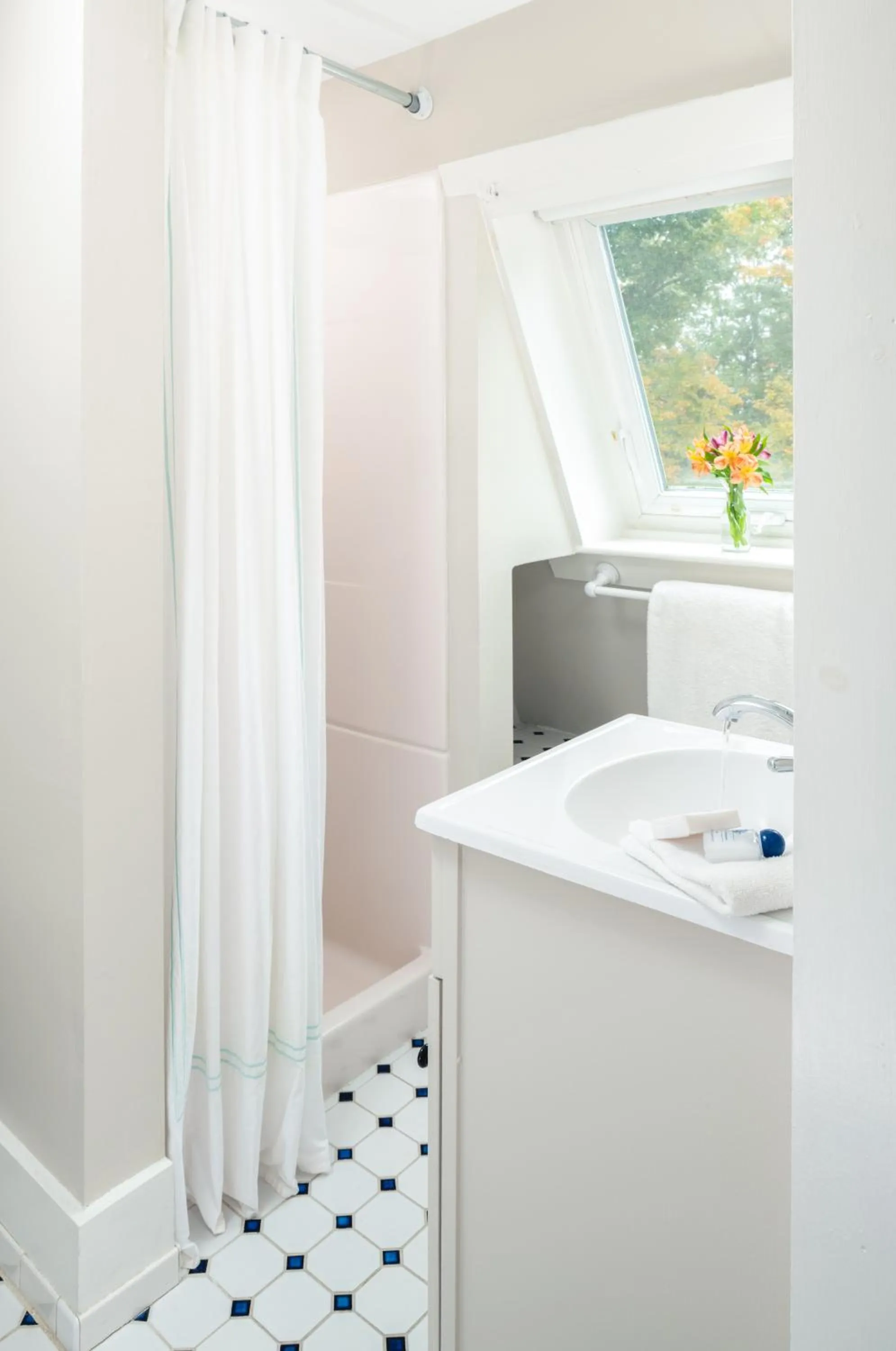 Shower in Waldo Emerson Inn
