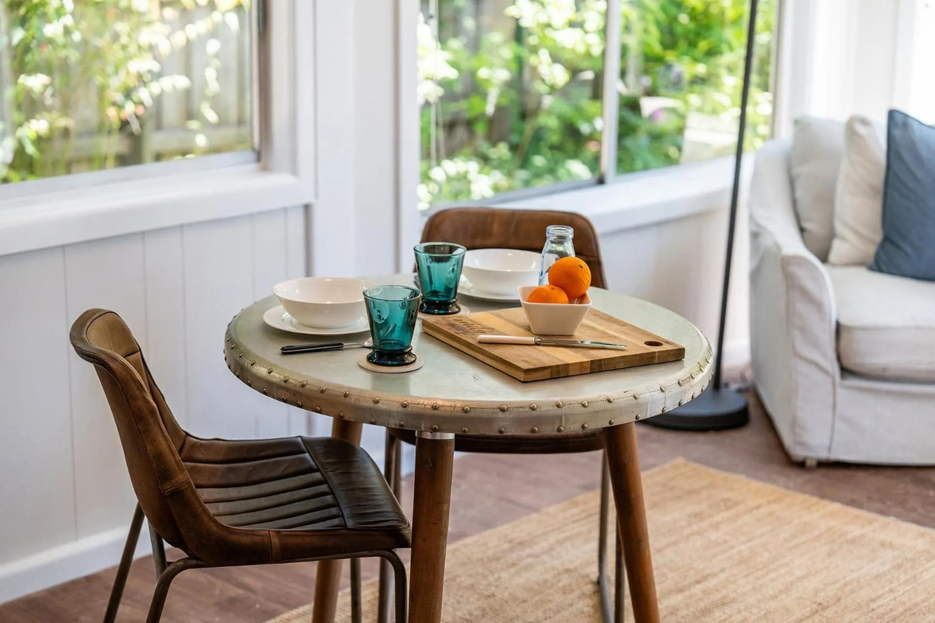 Dining area in Whispering Pines Cottages