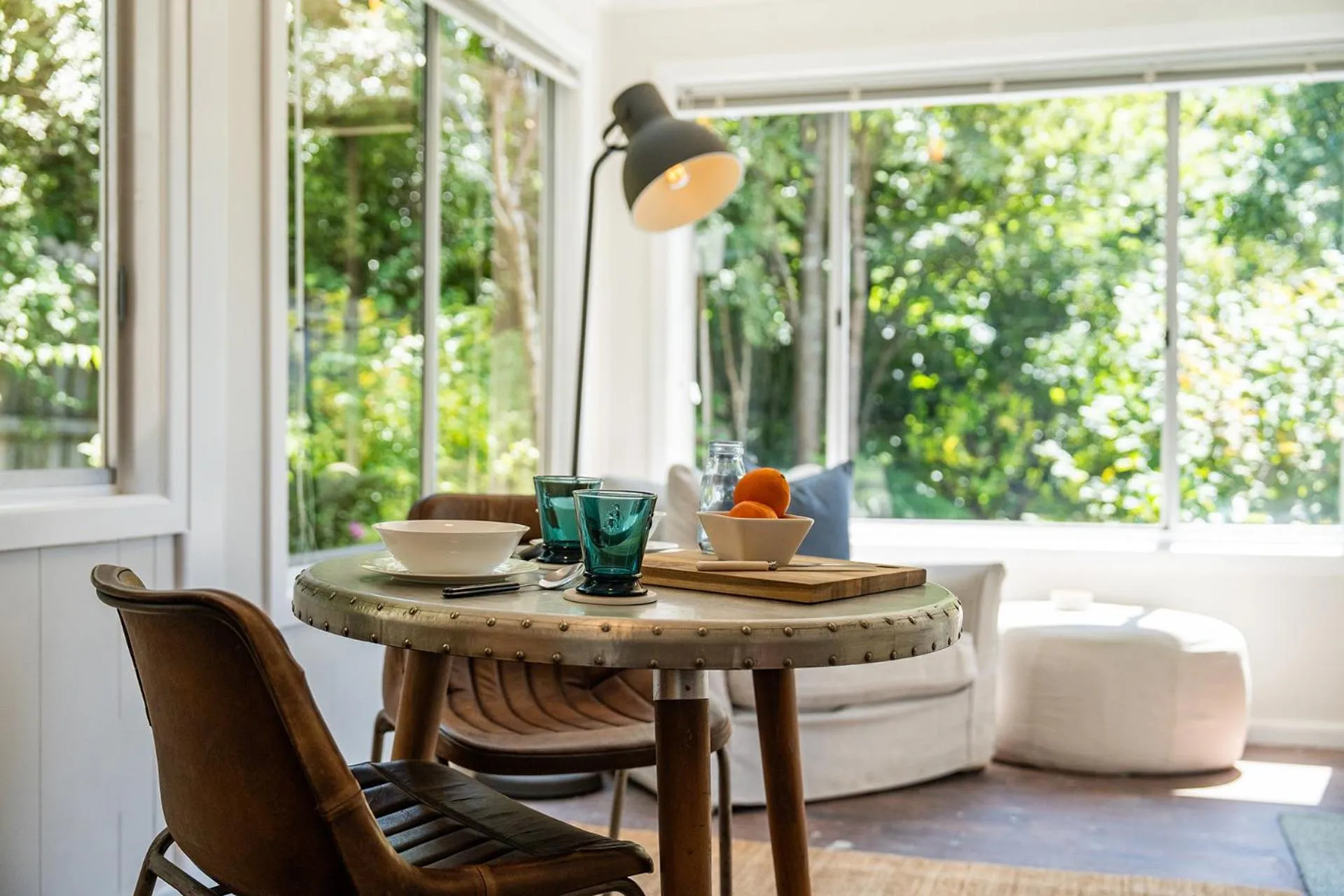 Dining area in Whispering Pines Cottages
