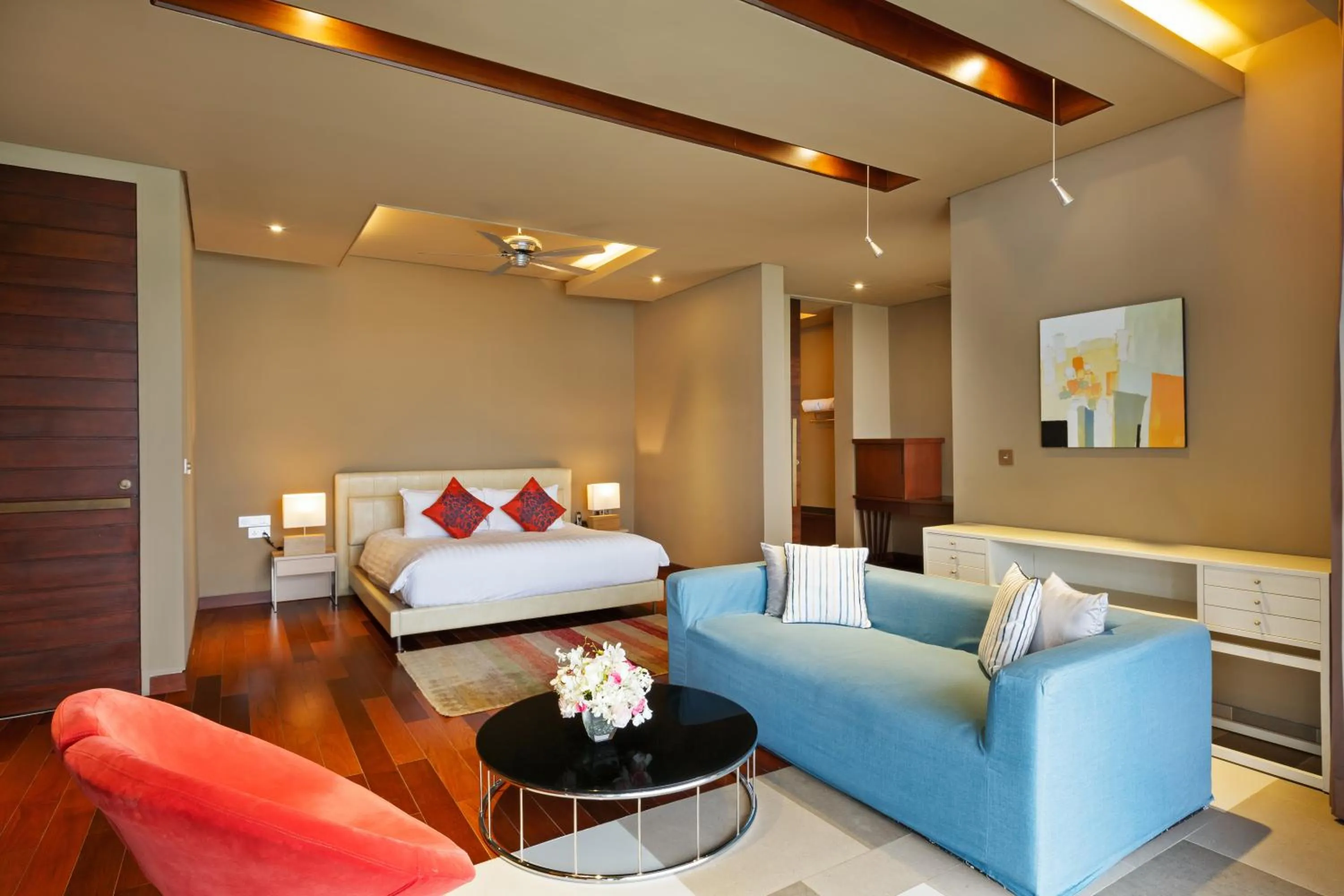 Seating area, Bed in Impiana Private Villas Kata Noi