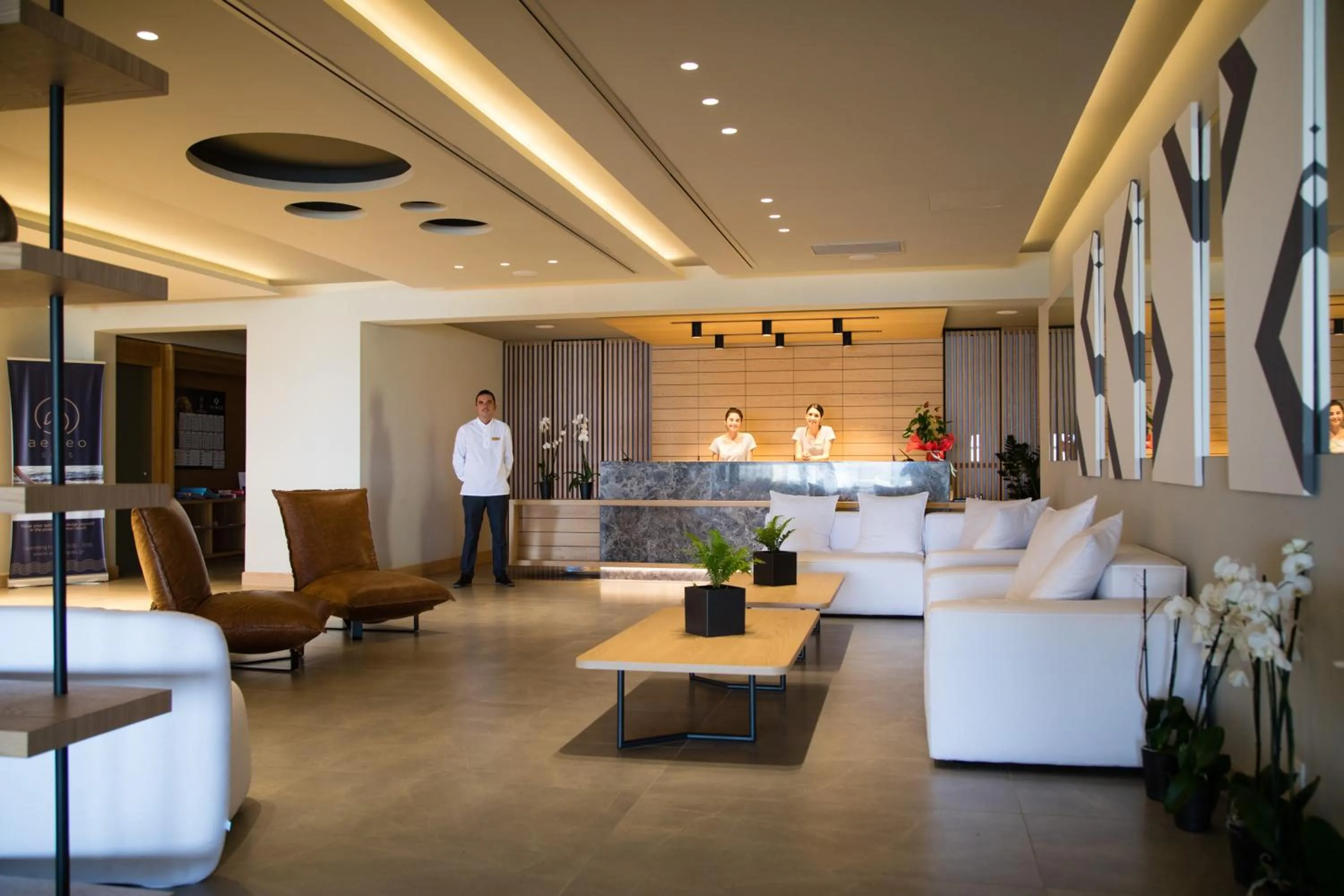 Lobby or reception in Ikones Seafront Luxury Suites