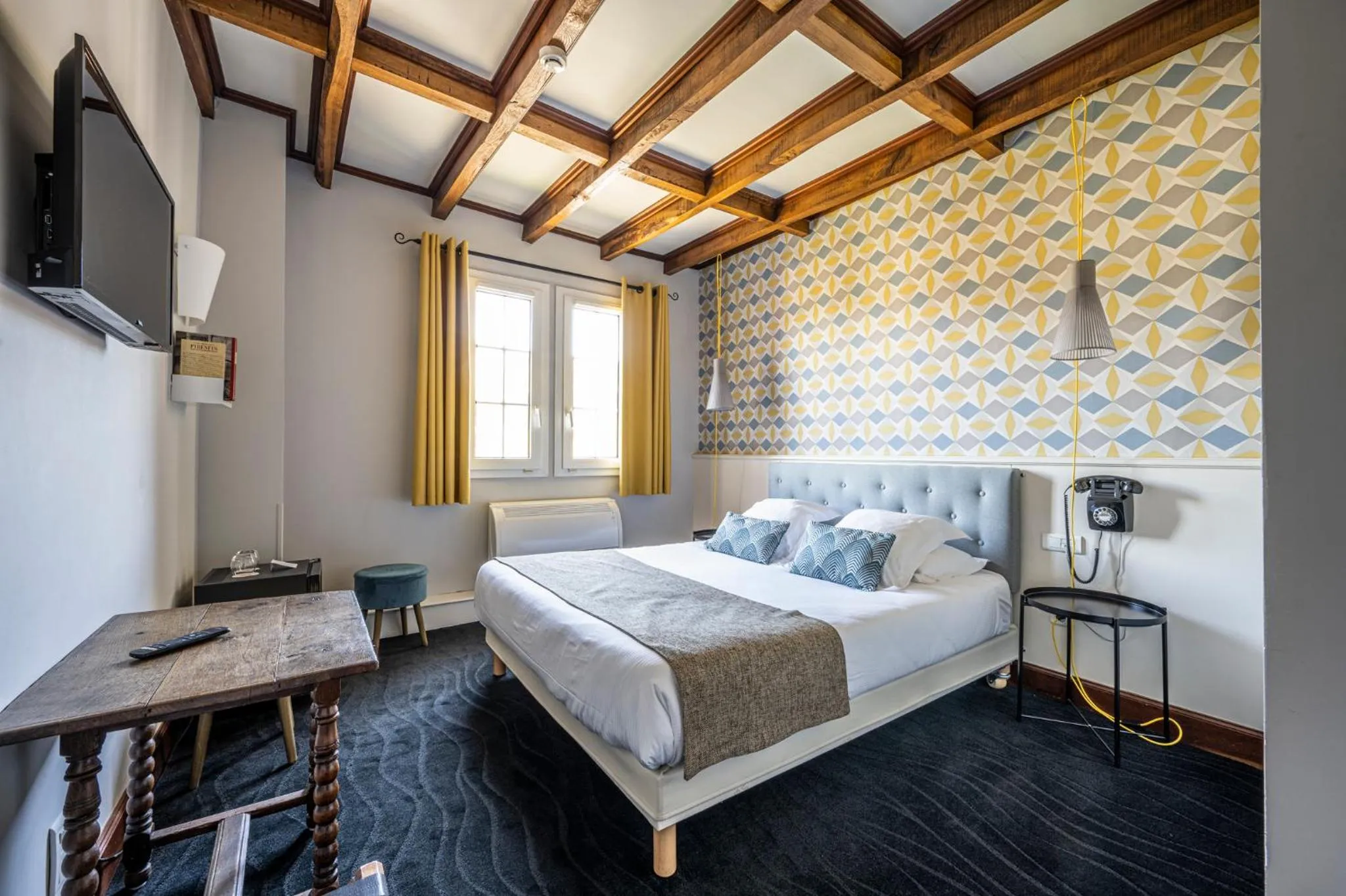 Bed in Hôtel Ithurria - Teritoria