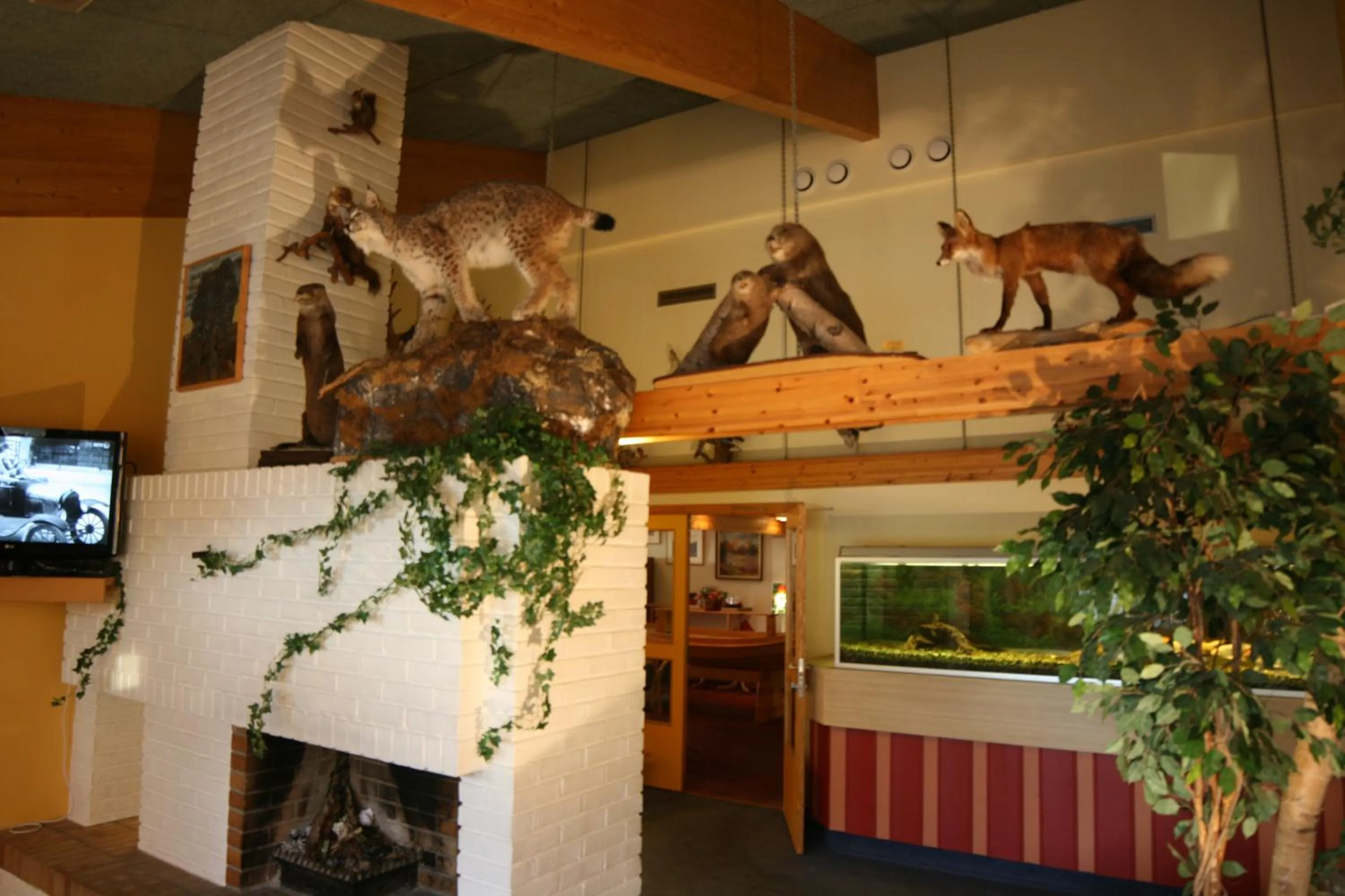 Communal lounge/ TV room in Overhalla Hotel