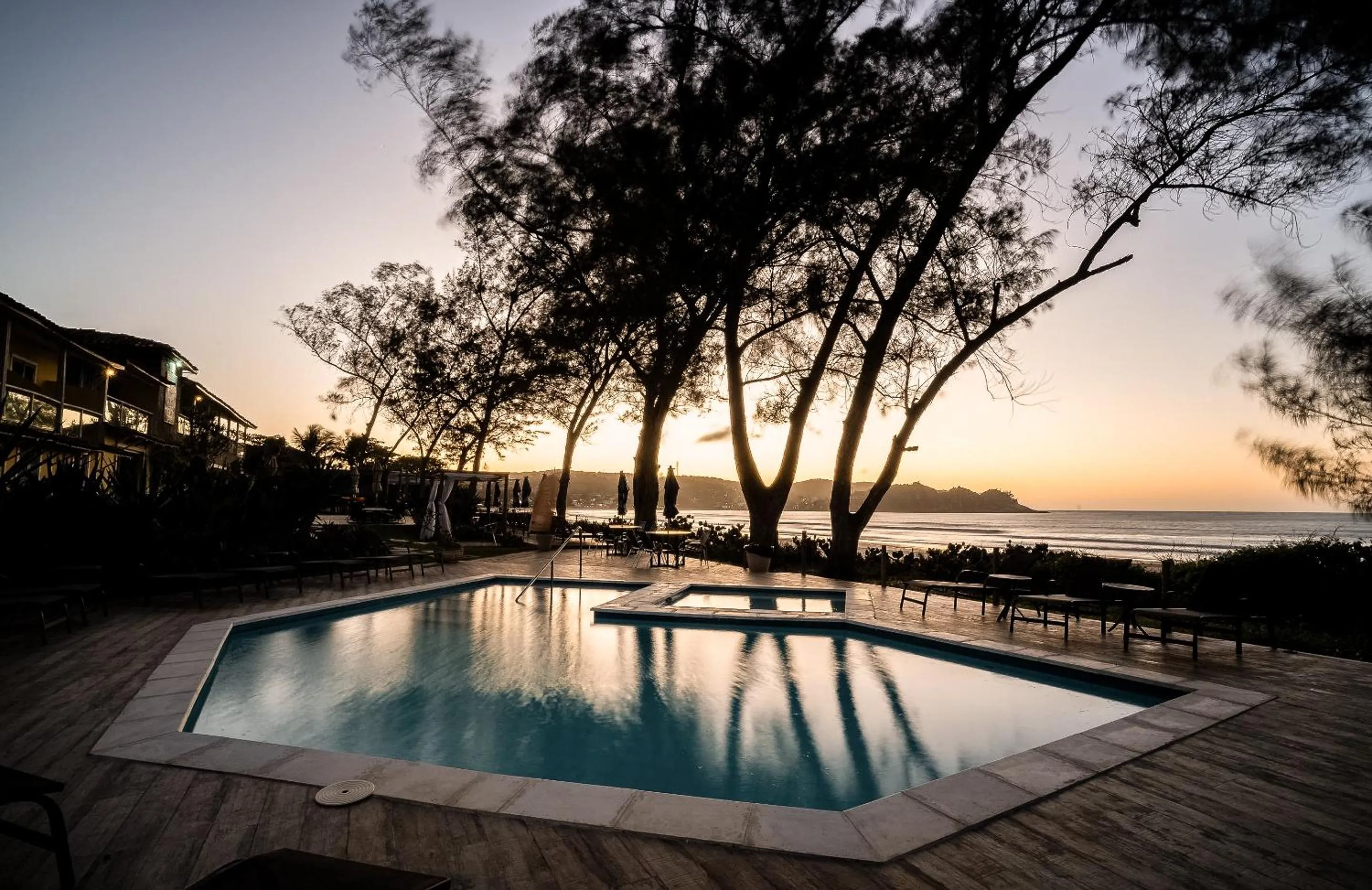 Pool view in Pousada dos Gravatás