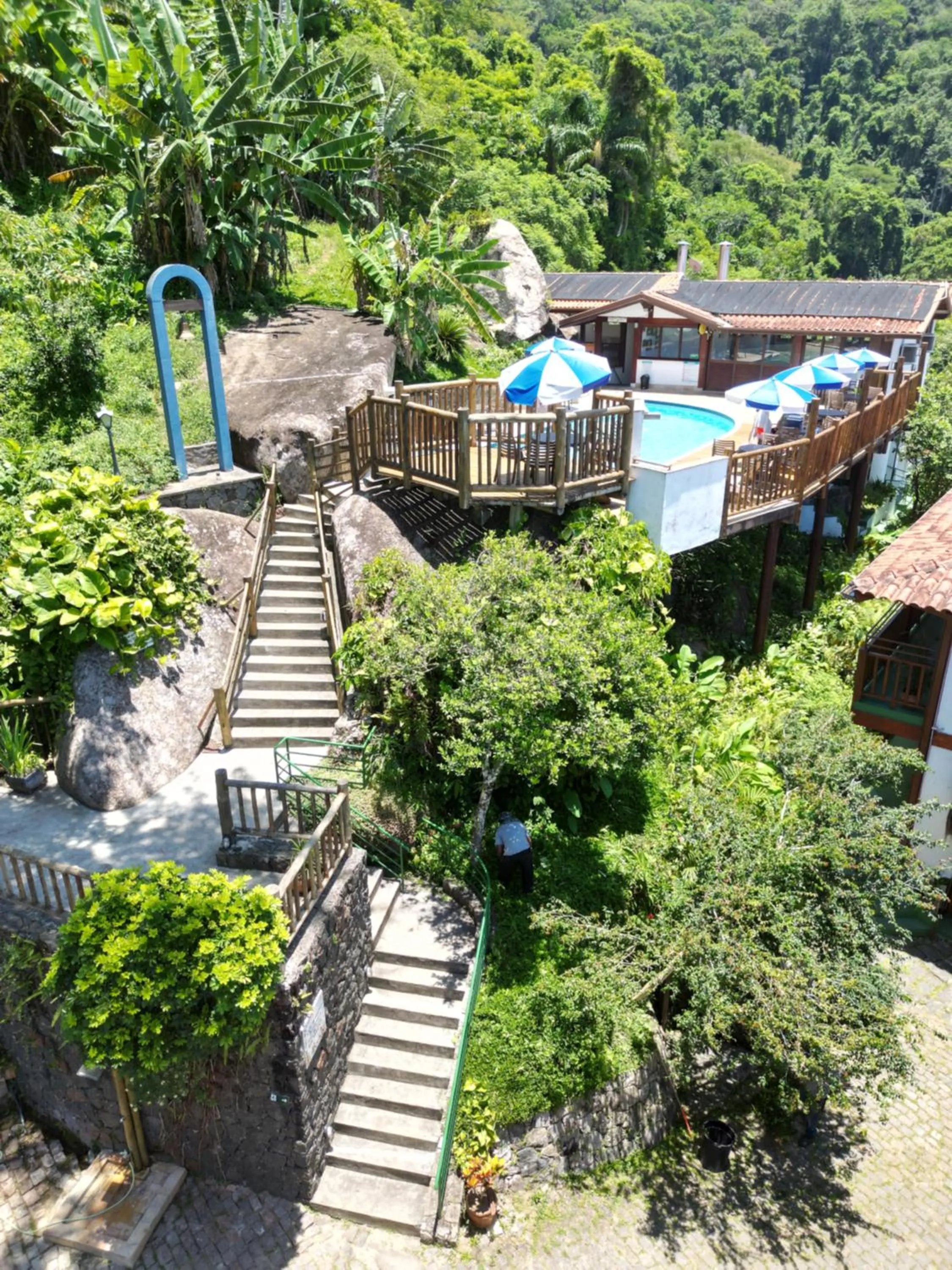 Bird's eye view in Hotel Coquille