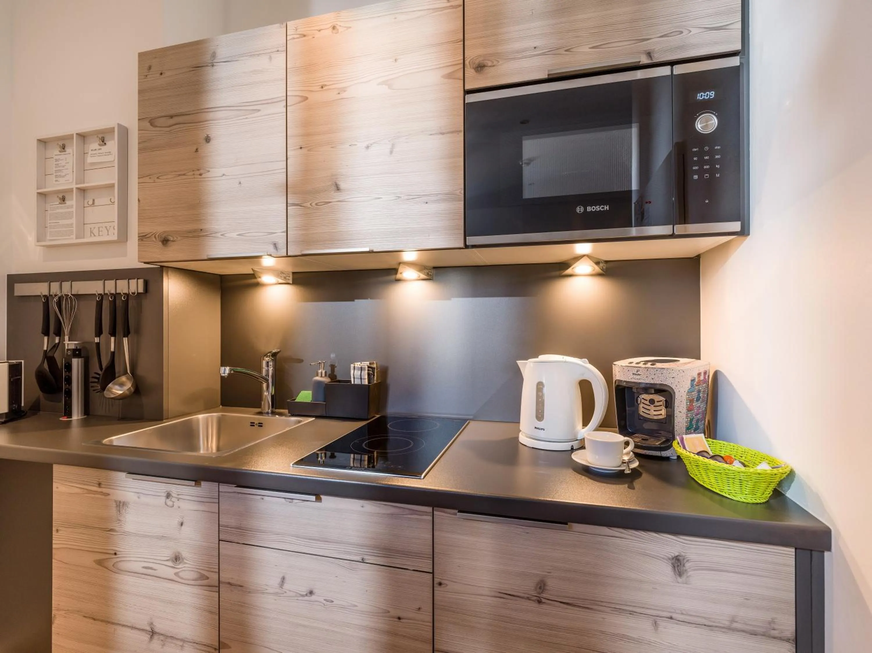 Coffee/tea facilities in Aparthotel Backstage